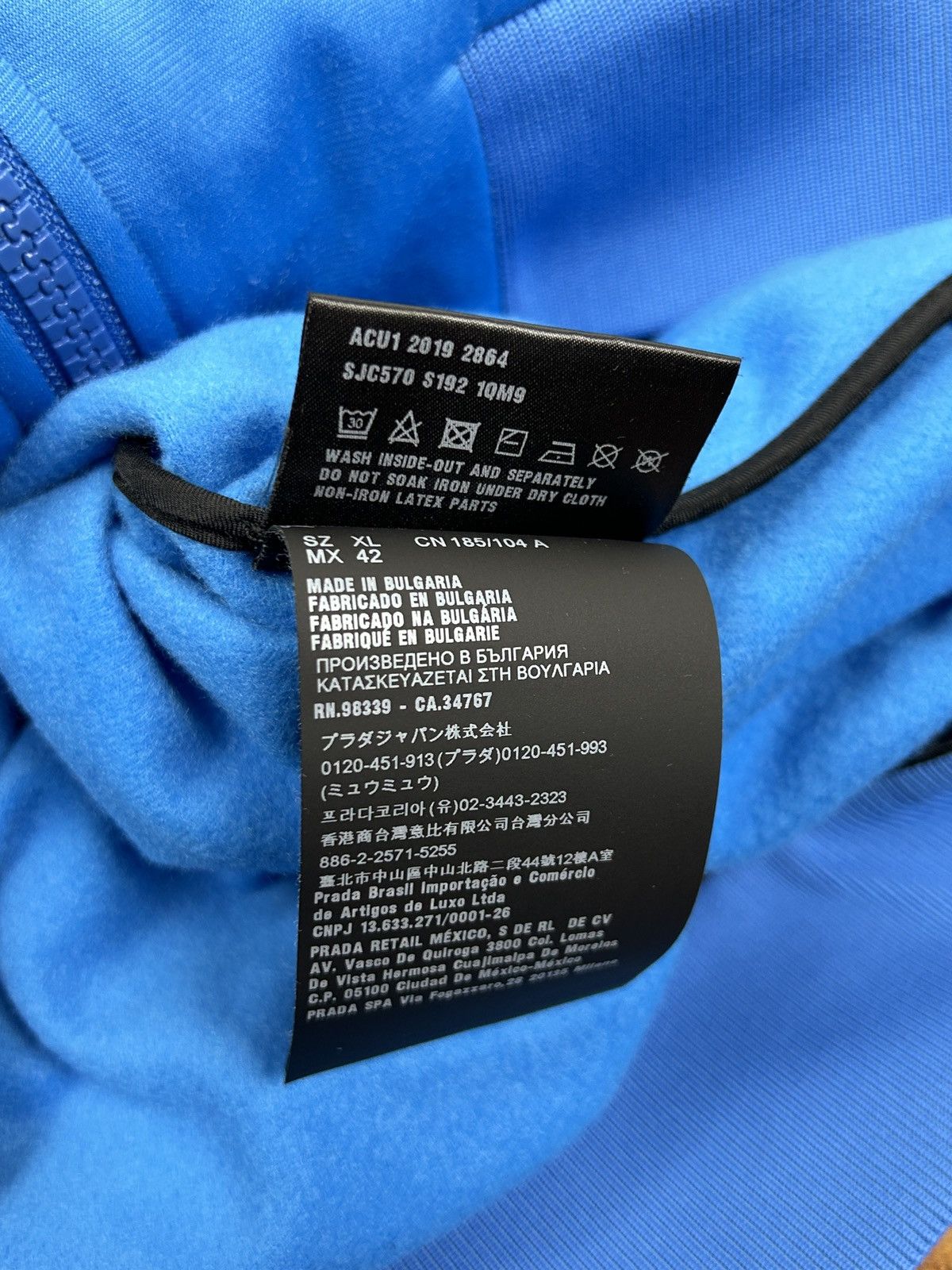 Prada Prada Runproof Technical Fleece Jacket In Blue S19 Size US XL / EU 56 / 4 - 11 Thumbnail