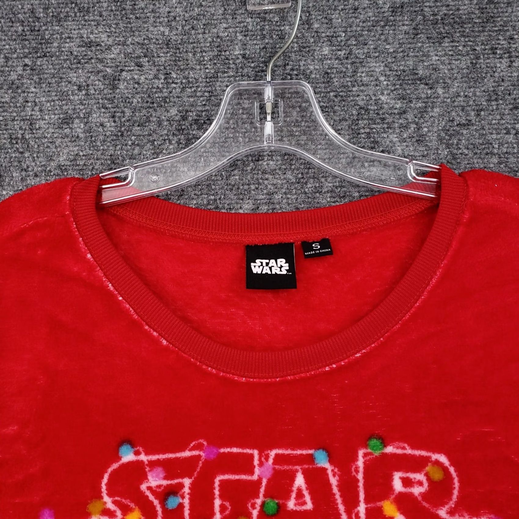 Star Wars Star Wars Sweater Womens S Small Red Pullover Logo Christmas Lights Fuzzy Knit Size S / US 4 / IT 40 - 6 Thumbnail