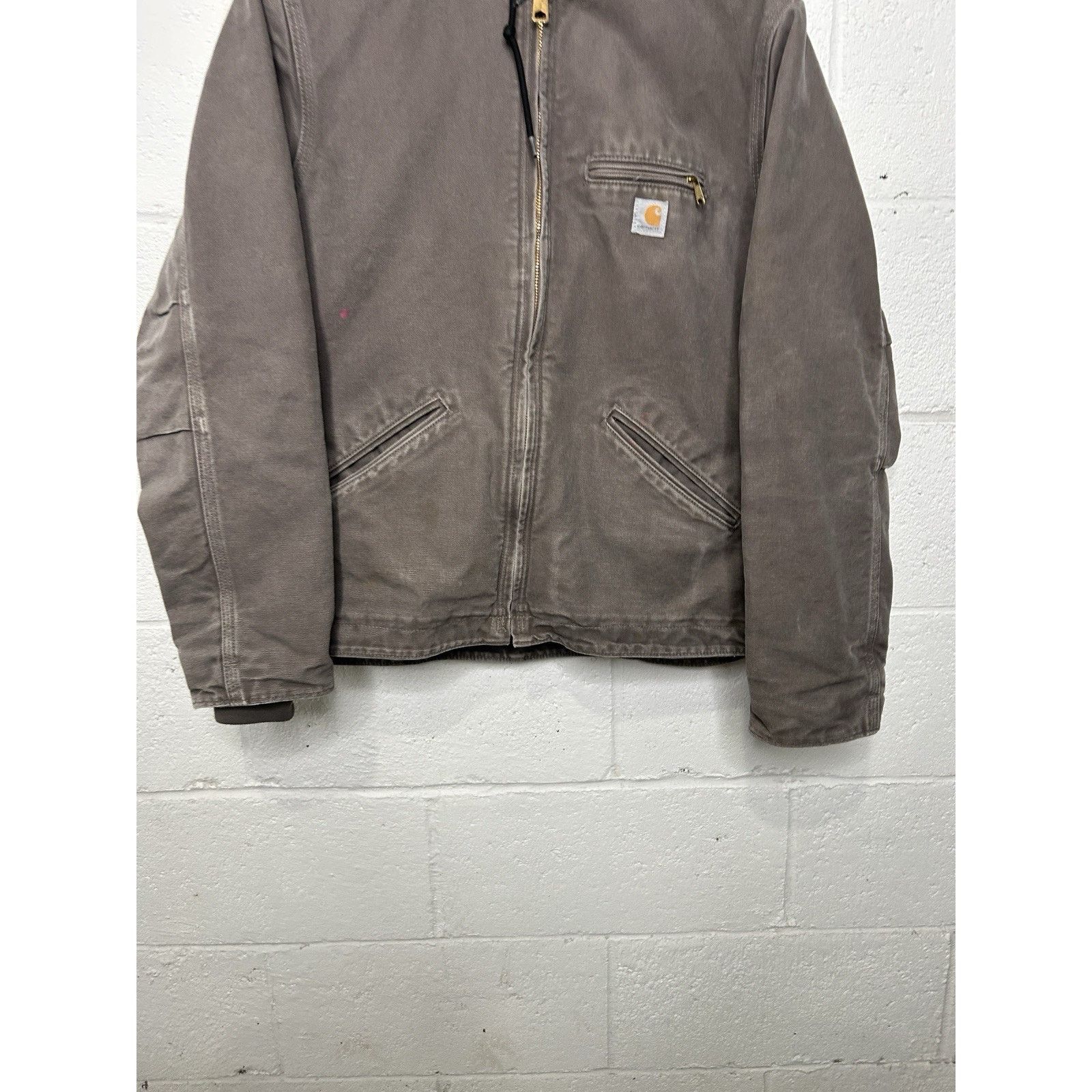 Carhartt Carhartt Sherpa-Lined Hooded Detroit Jacket “Taupe Grey” Size S / US 4 / IT 40 - 3 Thumbnail