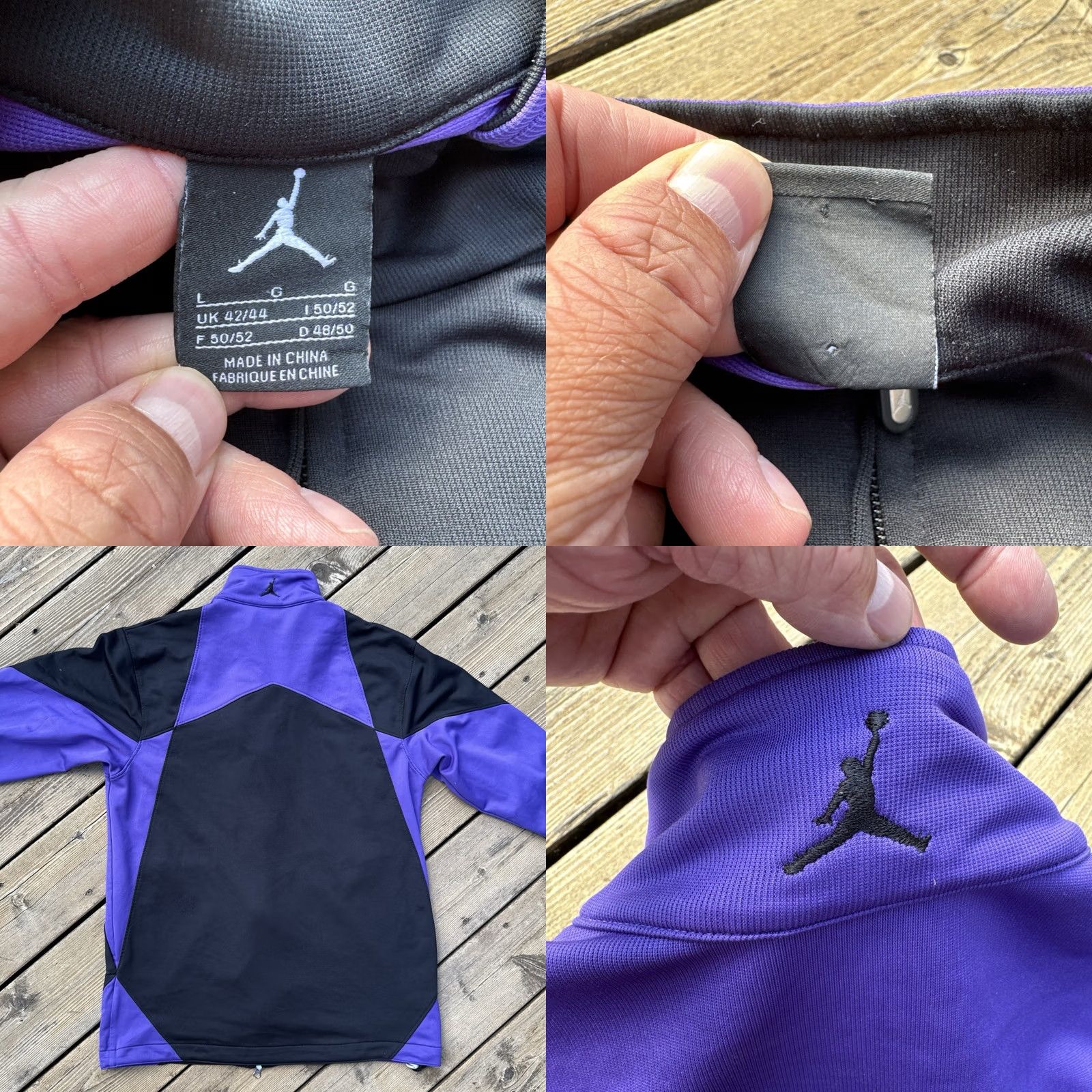 Jordan Brand Jordan Brand Purple Black Track Jacket Full Zip L Men Size US L / EU 52-54 / 3 - 8 Thumbnail
