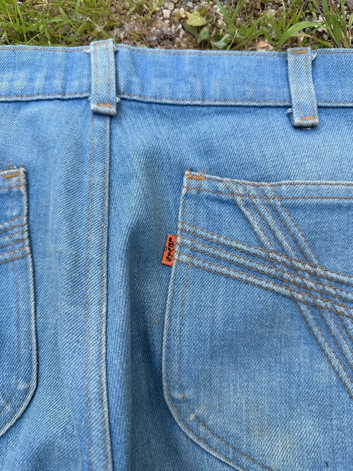 80’s VINTAGE LEVI’S JEANS WIDE LEGS ORANGE TAB DENIM TALON42