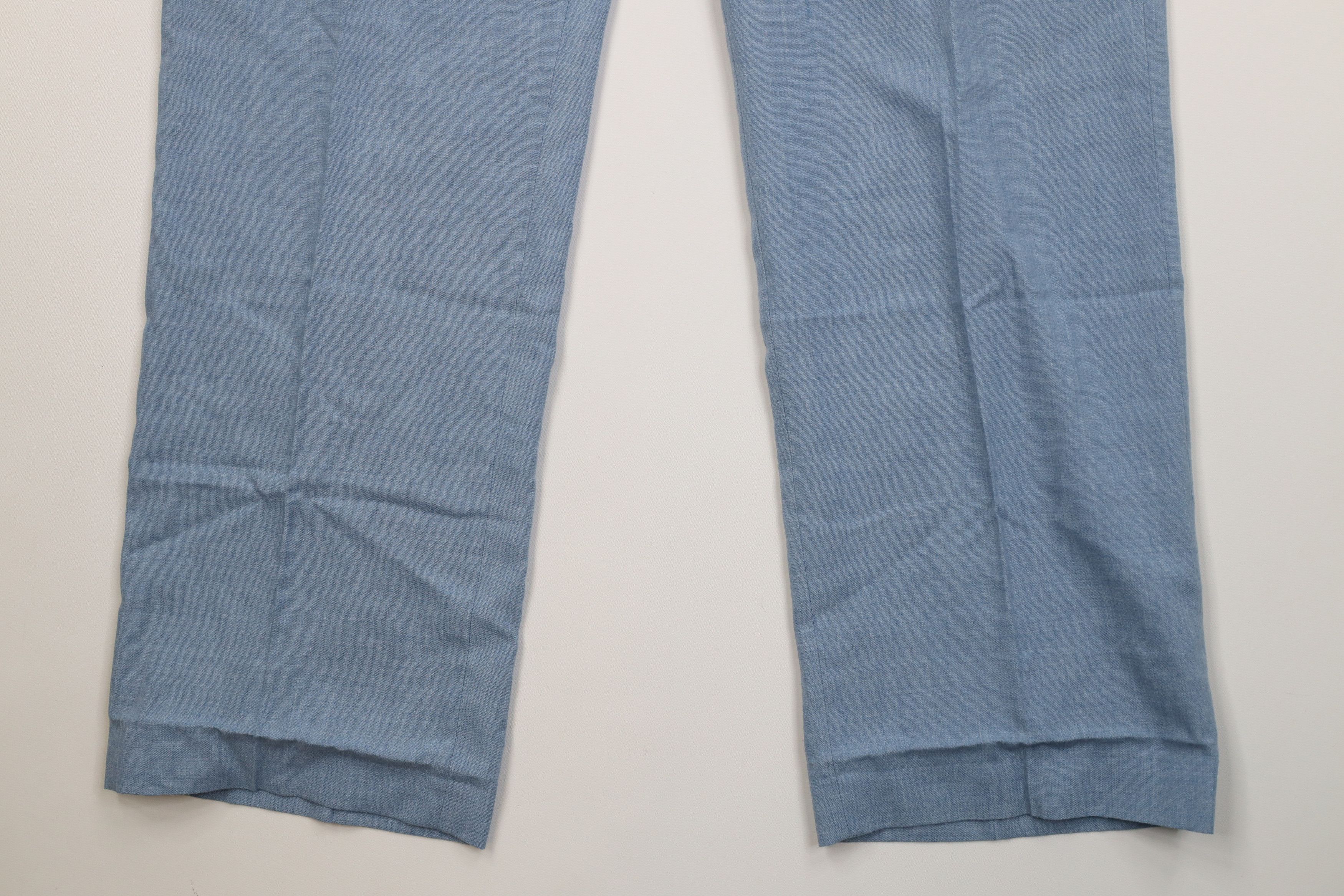 Vintage Vintage 70s Blend Chambray Wide Leg Chino Pants USA Size US 34 / EU 50 - 4 Thumbnail