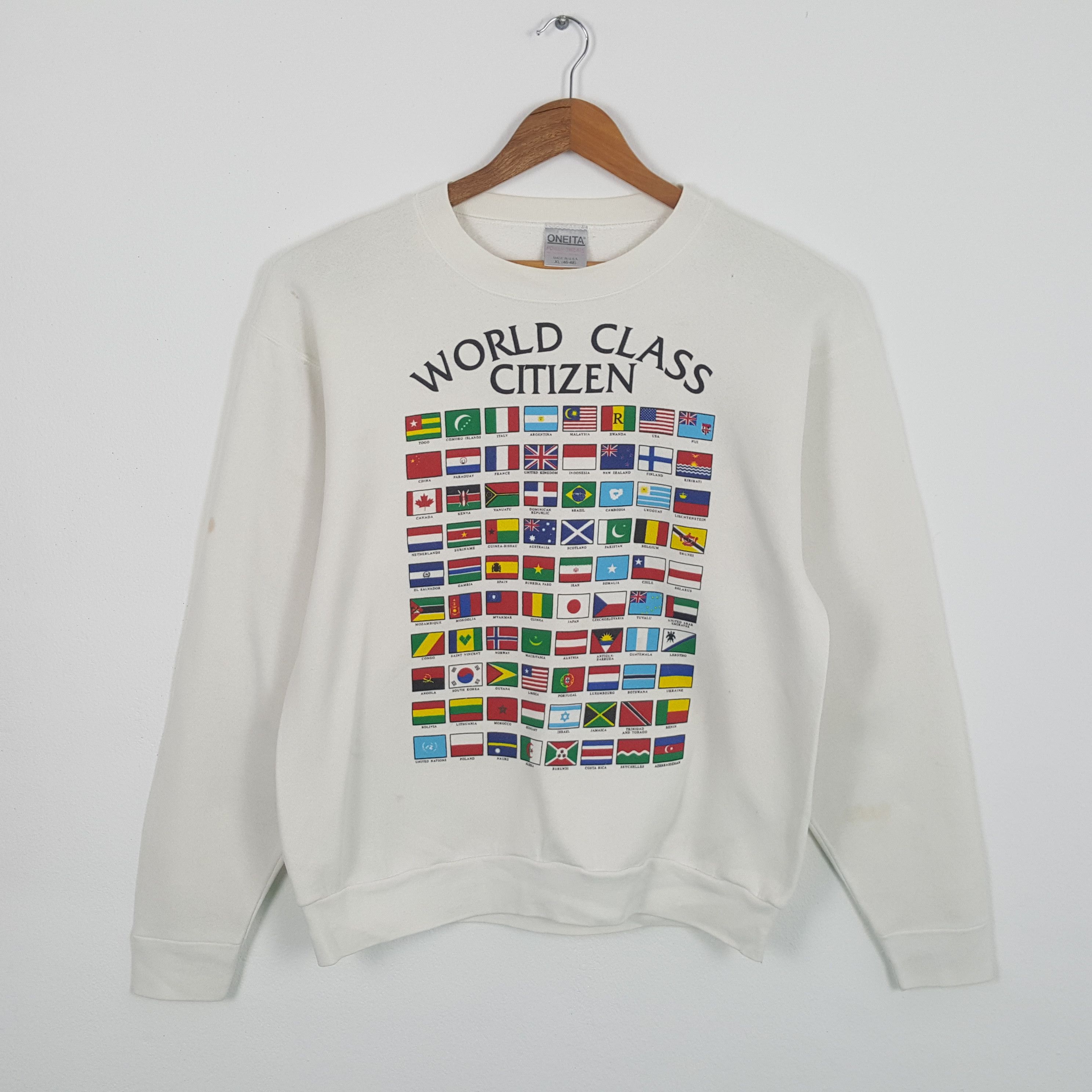 Vintage 90's WORLD CLASS CITIZEN Streetwear Sweatshirts