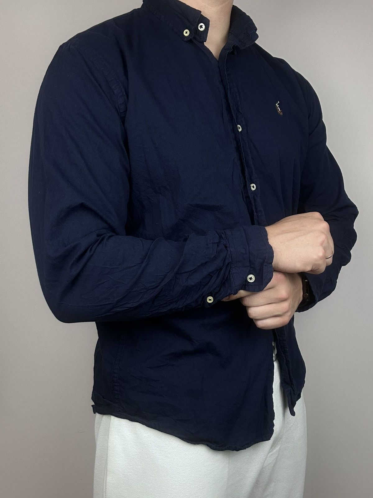 Polo Ralph Lauren Polo Ralph Lauren shirt dark navy slim fit size XL Size US XL / EU 56 / 4 - 5 Thumbnail