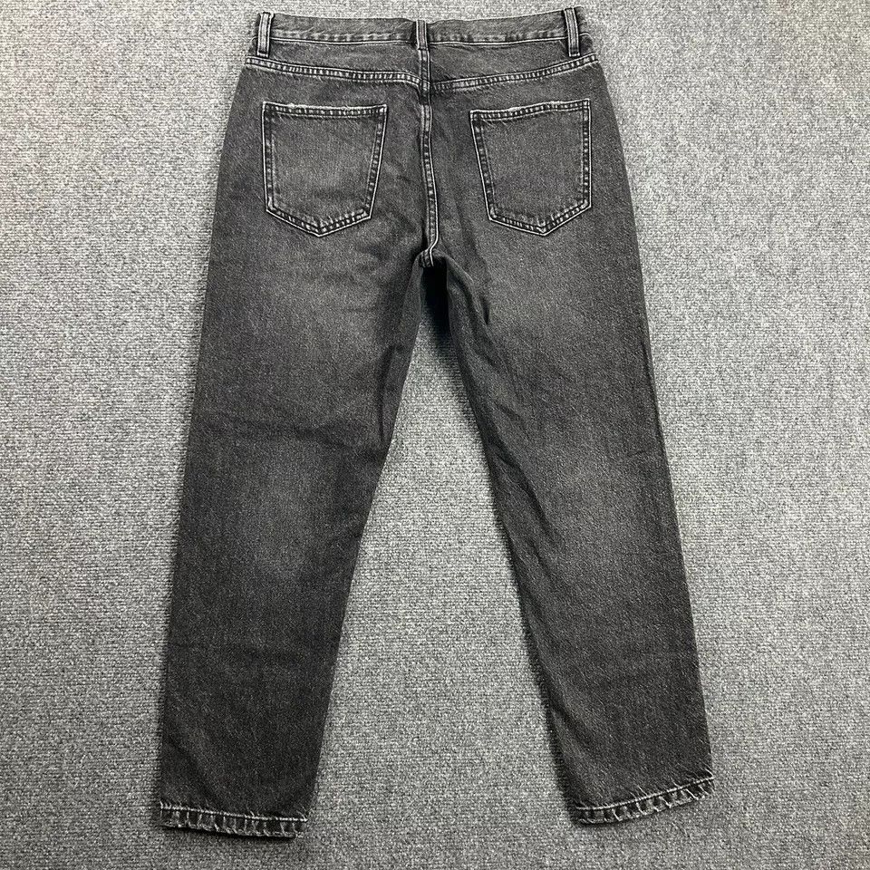 Zara Zara Jeans Womens 31 Denim Mom High Rise Charcoal Wash Size 31" - 5 Thumbnail