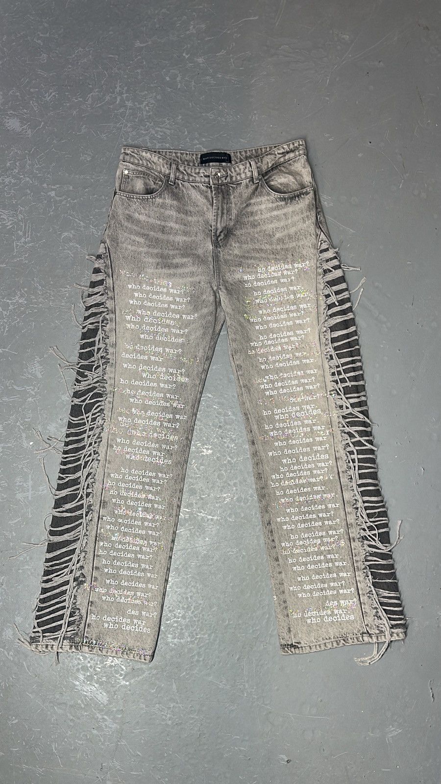 Who Decides War Who Decides War Embroidered Jeans Size US 34 / EU 50 - 1 Thumbnail