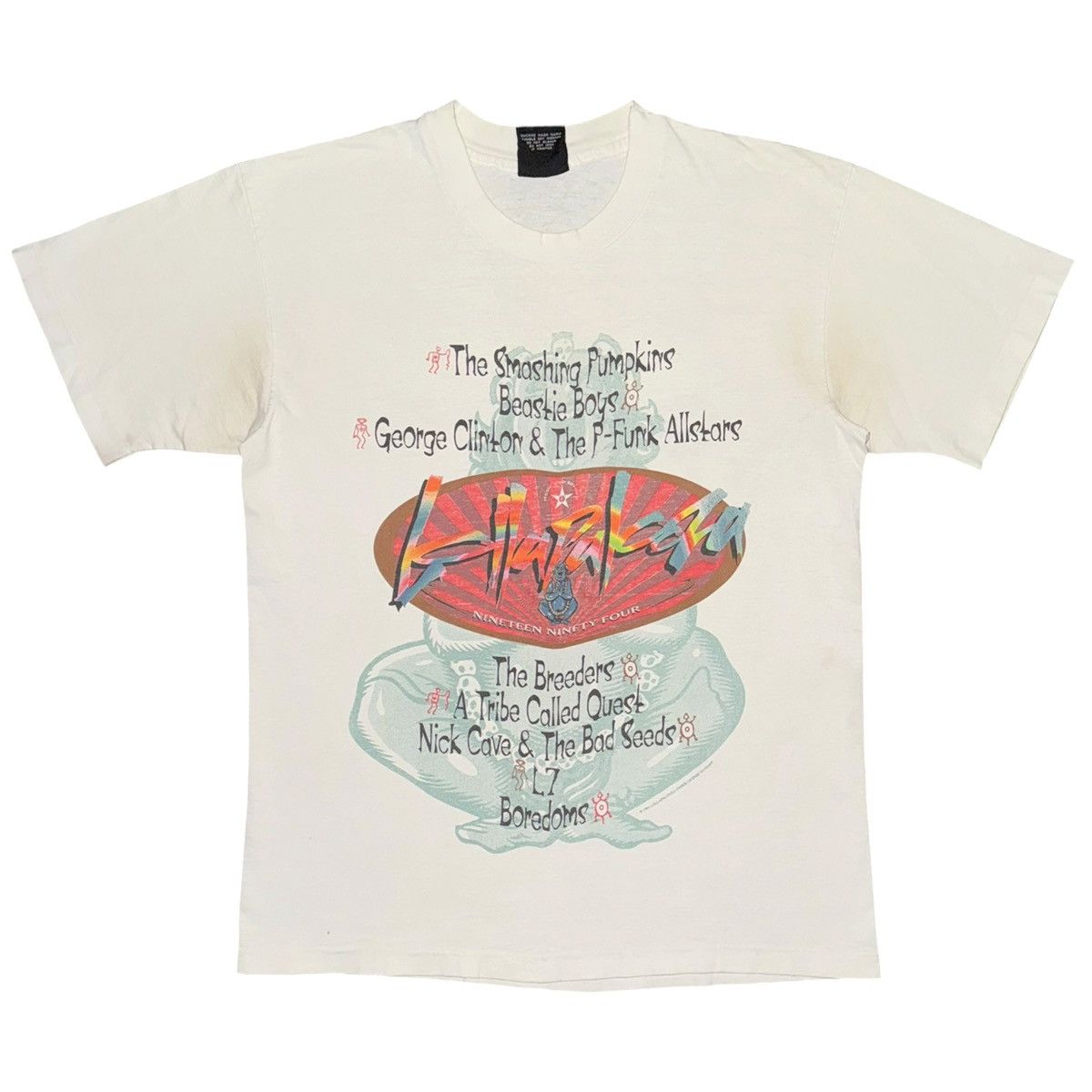Vintage 1994 Lollapalooza Smashing Pumpkin The Breeders Festival Tee Size US L / EU 52-54 / 3 - 3 Thumbnail