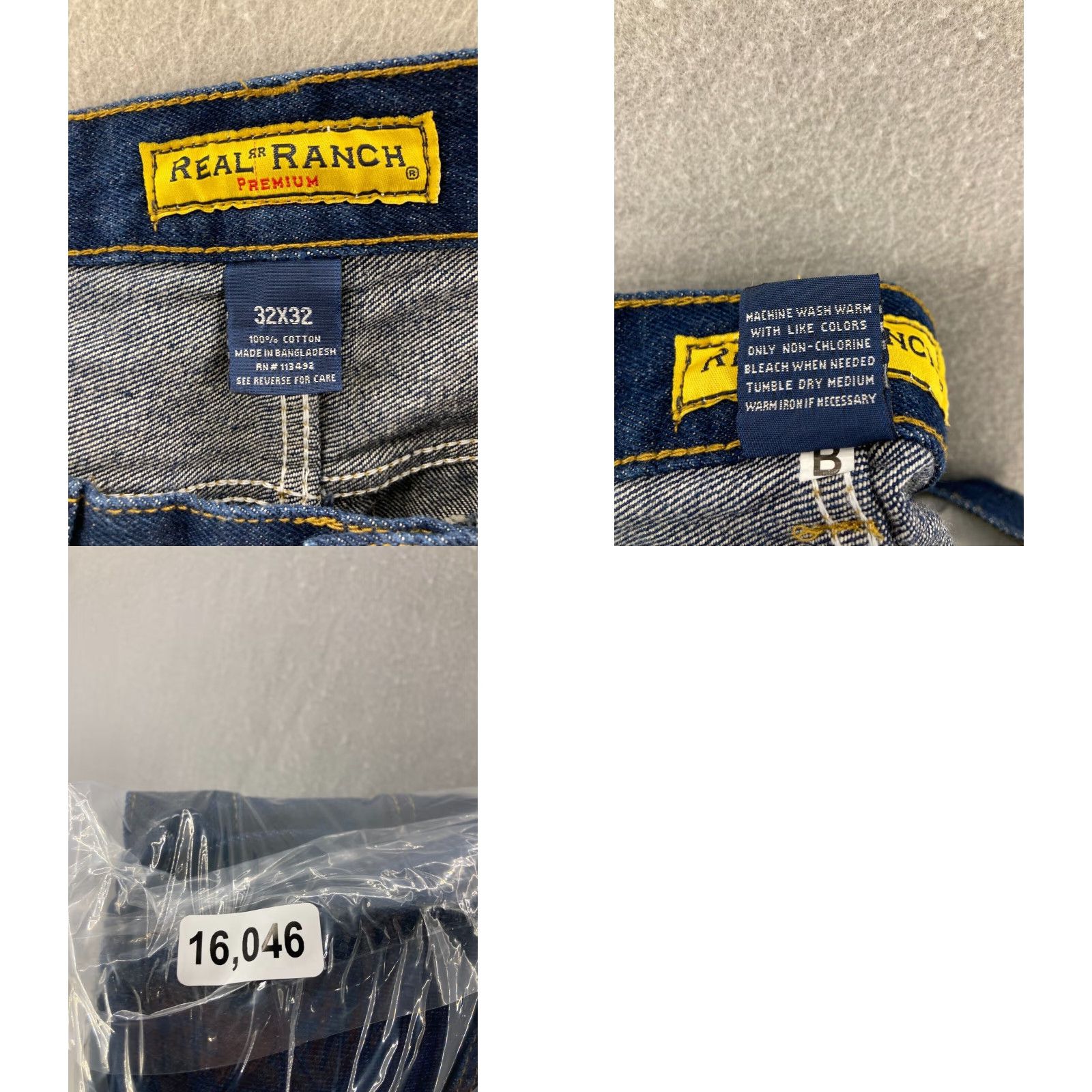 Vintage Real Ranch Jeans Mens 32x32 Blue - Jeans - Men - Regular - 32 - Blue - 5-Pocket Design - Denim - Straight - 90s - Logo - Vintage No Size US 32 / EU 48 - 8 Thumbnail