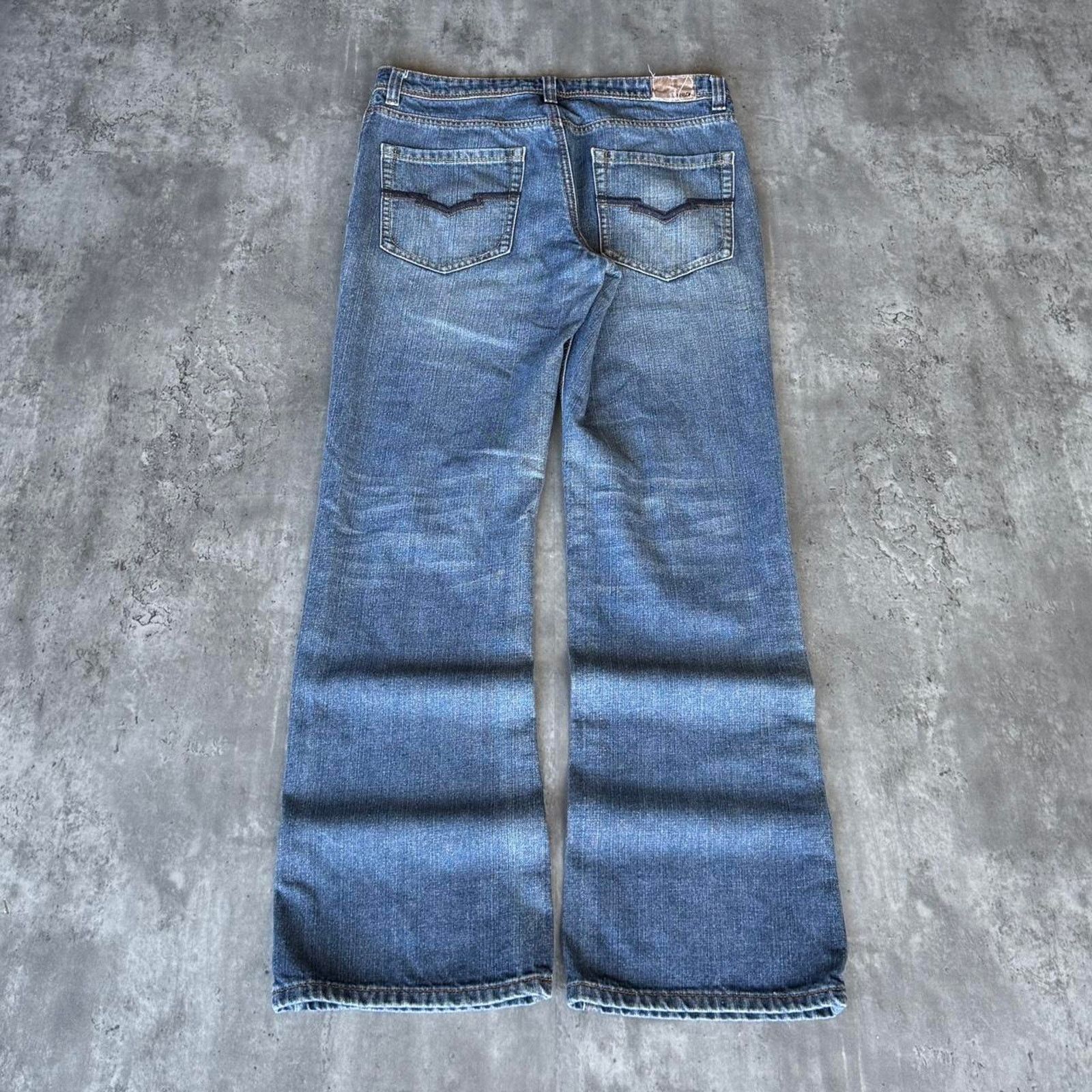 Carbon × Japanese Brand × Vintage Vintage Y2K Carbon Embroidered Baggy Grunge Opium Jeans Size US 33 - 1 Thumbnail