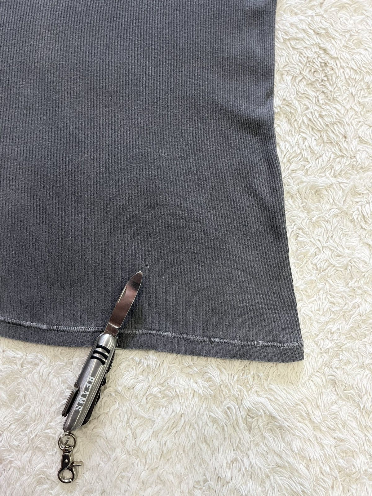 Raf Simons raf simons SS04 black faded ribbed tee Size US L / EU 52-54 / 3 - 8 Thumbnail