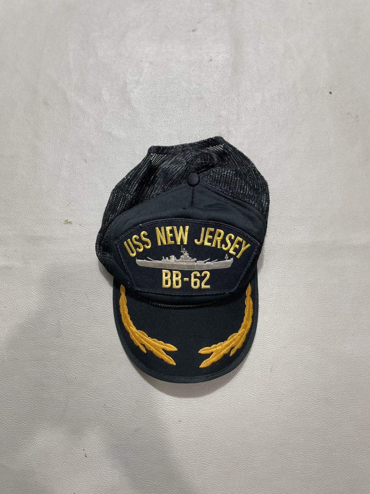True Vintage Uss New Jersey Trucker Hat