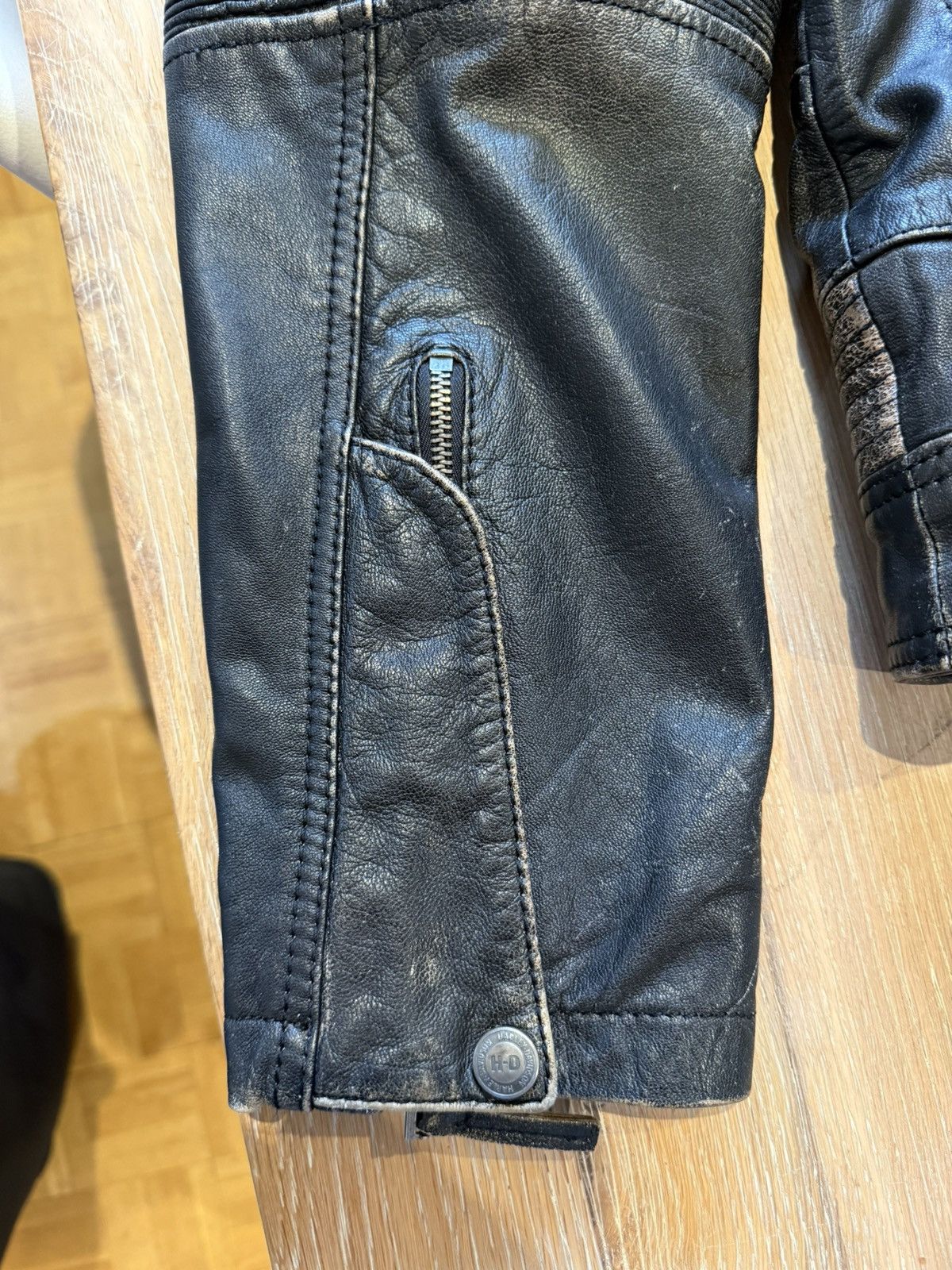 Harley Davidson Vintage Harley Davidson Leather Bike Jacket Size US XL / EU 56 / 4 - 8 Thumbnail