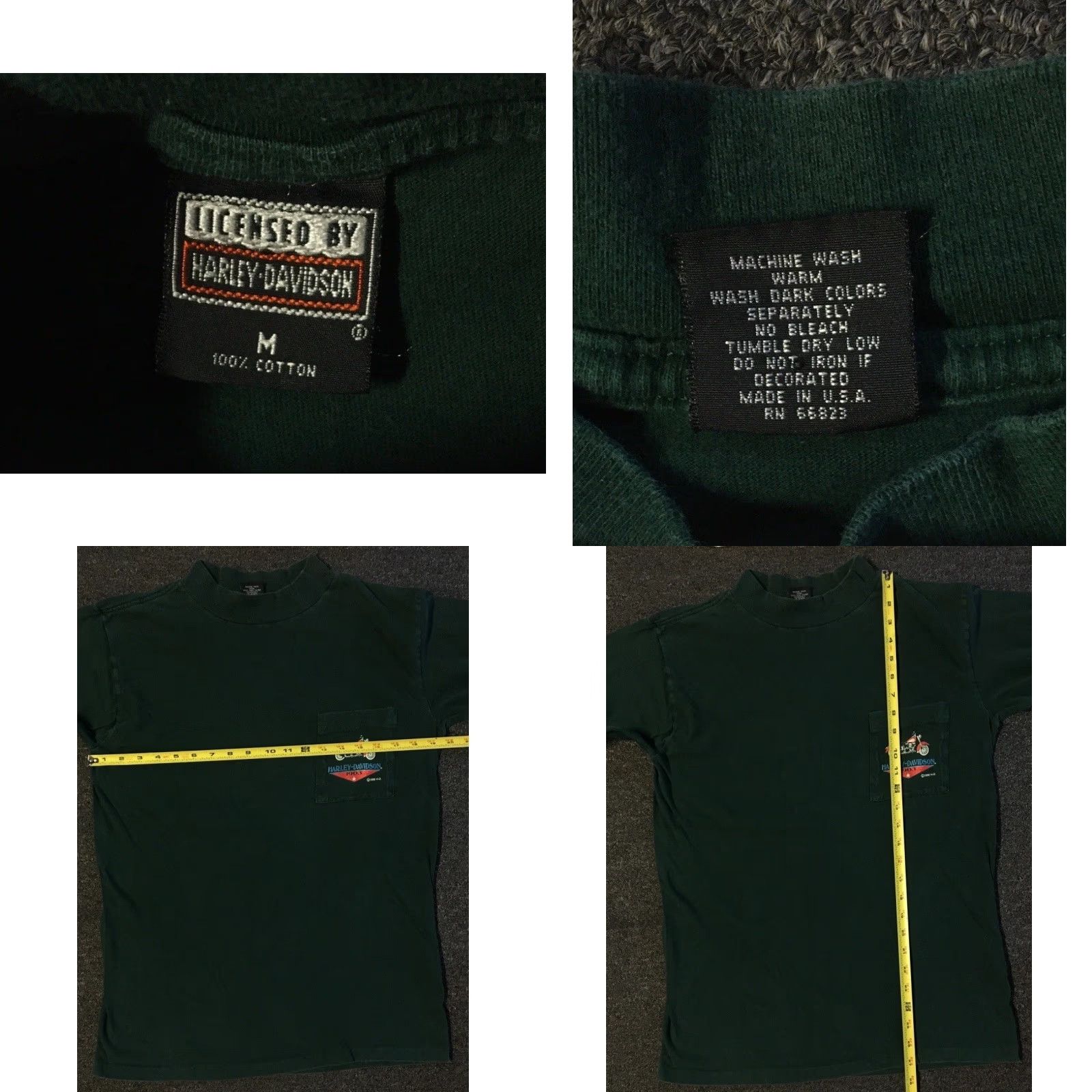 Harley Davidson VINTAGE Harley Davidson Eagle Faded Immortal Shirt M USA Biker Grunge 90s 80s Green Long Sleeve Crew Neck Graphic Tee Men Mens Size US M / EU 48-50 / 2 - 8 Thumbnail