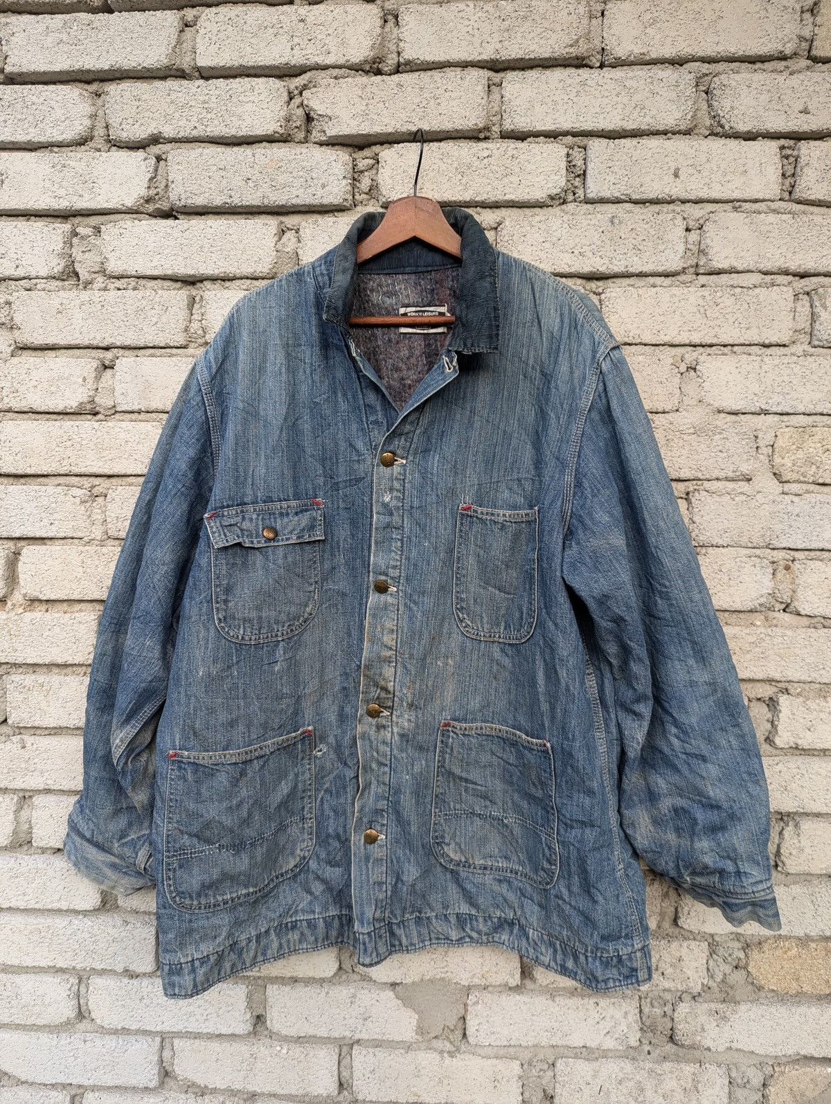 Sears × Vintage Sears Workers Wool Denim Jacket Size US XL / EU 56 / 4 - 1 Thumbnail