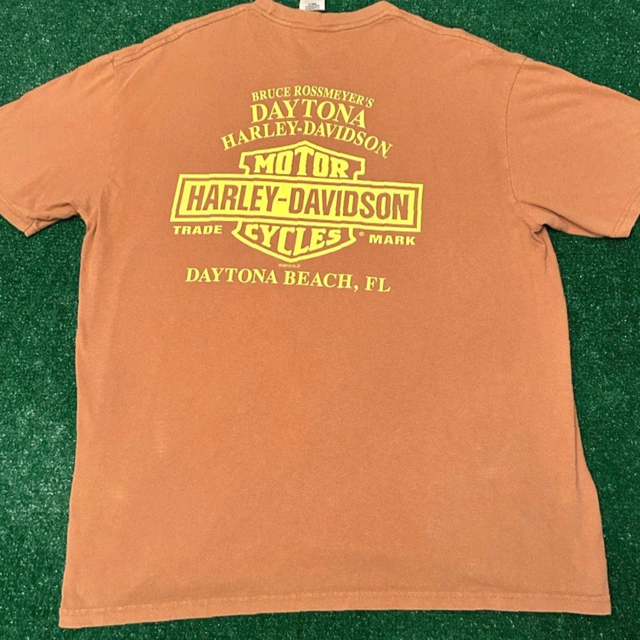 Harley Davidson VINTAGE Harley-Davidson Biker Daytona Beach Florida Tribal VTG 2015 Shirt XL Orange Mens Short Sleeve Logo 90s Y2K Grunge Punk Hip Hop Motorcycle Size US XL / EU 56 / 4 - 2 Thumbnail