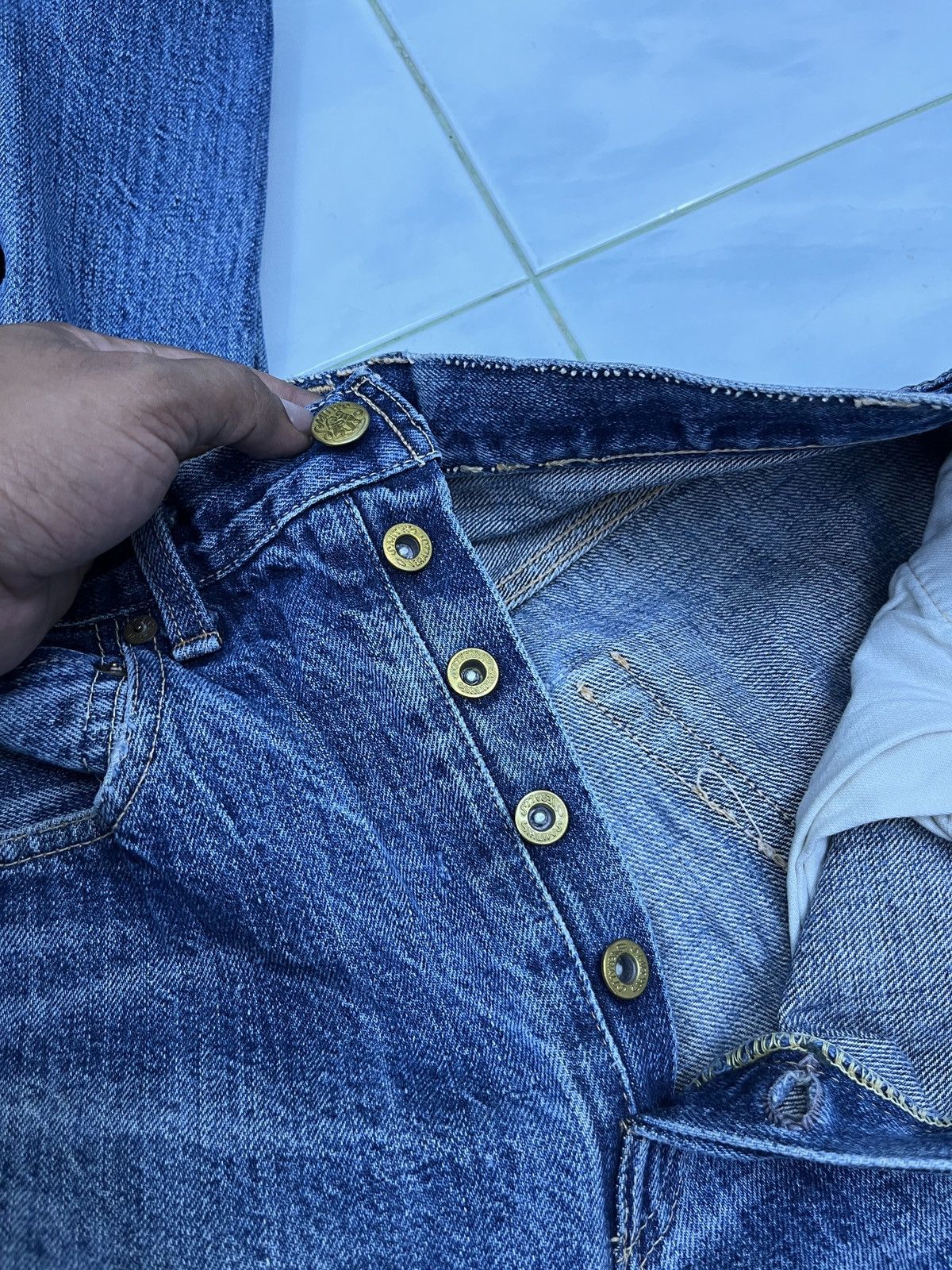 Vintage 🔥🔥🔥ARCHIVE SMITH SELVEDGE DENIM Size US 30 / EU 46 - 20 Thumbnail