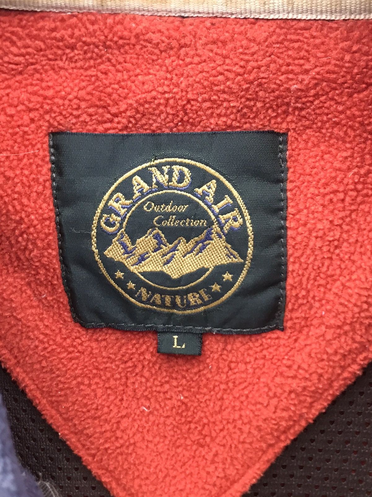 Japanese Brand ⚡️Vintage Grand Air Fleece Zipper Outdoor Jacket Size US L / EU 52-54 / 3 - 10 Thumbnail