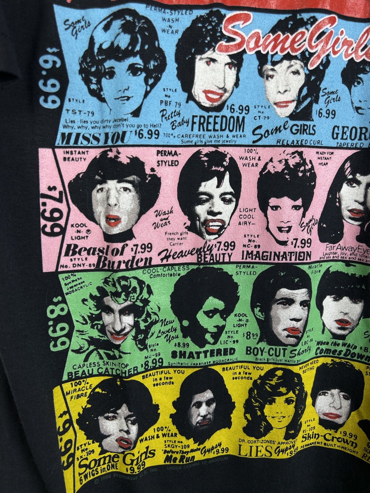 Band Tees 80s Vintage 1989 Rolling Stones Some Girls NA Tour T-Shirt Size US XL / EU 56 / 4 - 3 Thumbnail