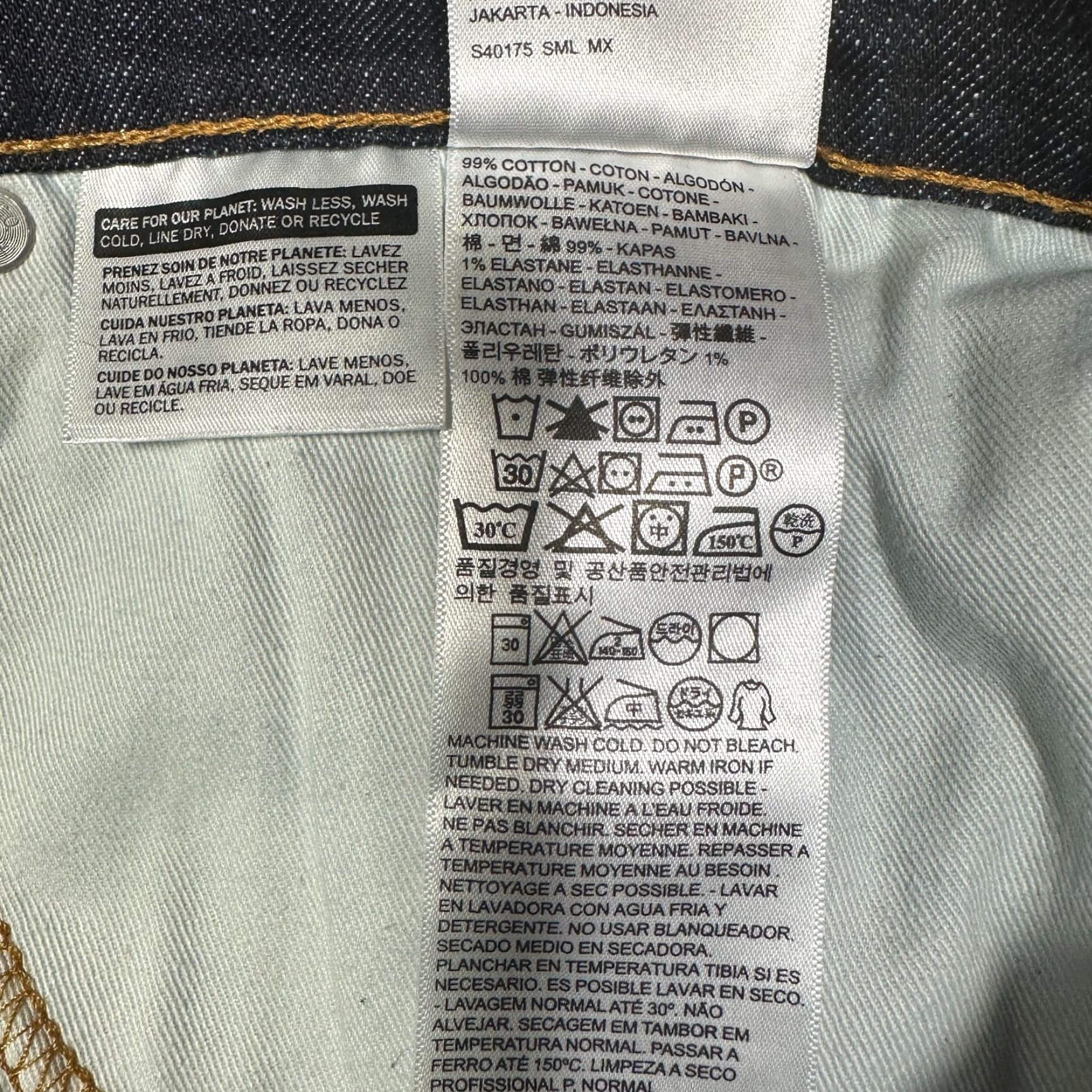 Levi's Levi's 541 Jeans Mens 48 Dark Athletic Tapered Classic 5-Pocket Denim Blue Cotton Blend Stretch Pocket Zipper Jeans Mens Size US 32 / EU 48 - 5 Thumbnail