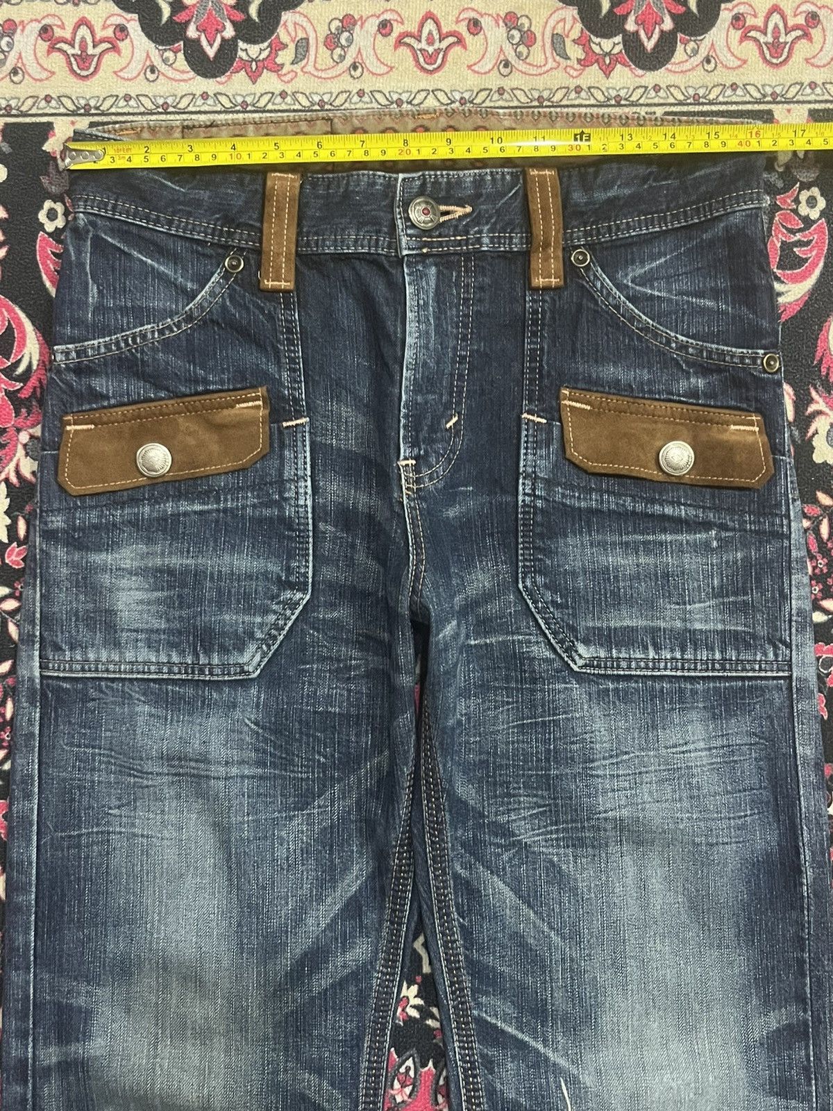 Edwin Edwin XVS Dark Faded Blue Washed Distressed Bush Pants Jeans Size US 30 / EU 46 - 14 Thumbnail