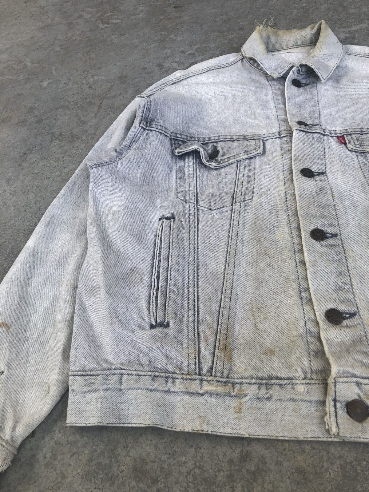 Levi's Vintage 80’s Levis Denim Jacket Distressed Size US L / EU 52-54 / 3 - 7 Thumbnail