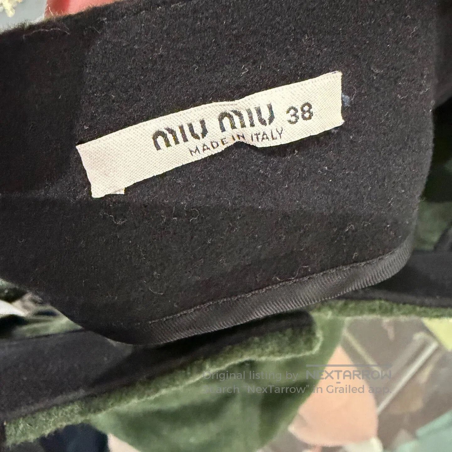Miu Miu Miu Miu Army Green Wool Shorts. Size 37" - 4 Thumbnail