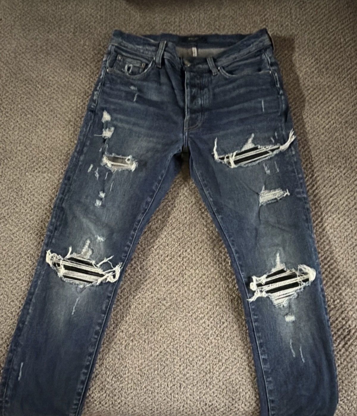 AMIRI MX1 “BLUE WITH BLACK PATCHES”