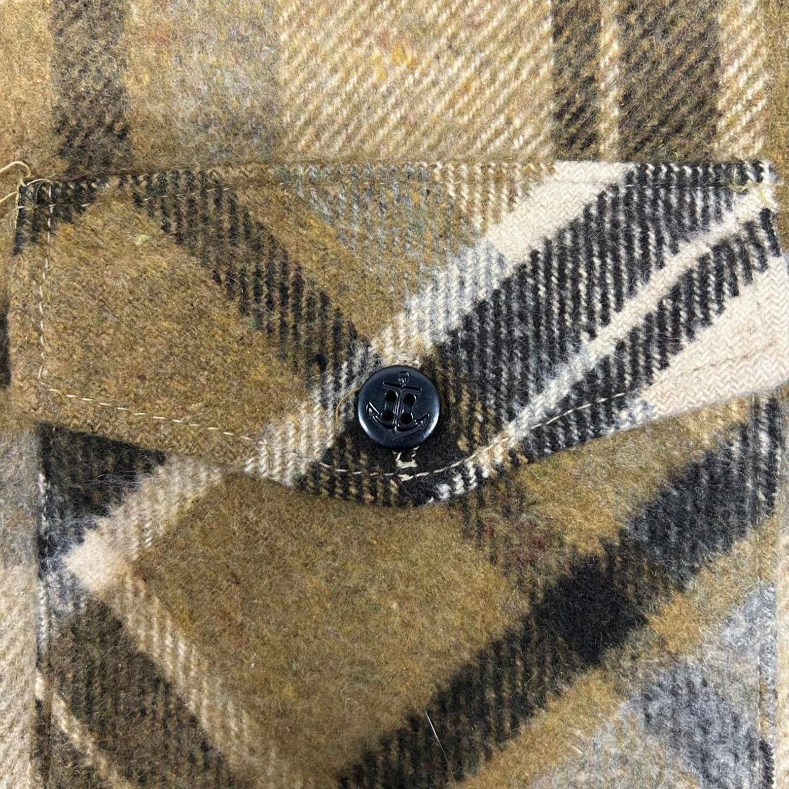 Sears VTG 70s Brown and cream Kings Road Sears plaid flannel shirt Size US L / EU 52-54 / 3 - 6 Thumbnail