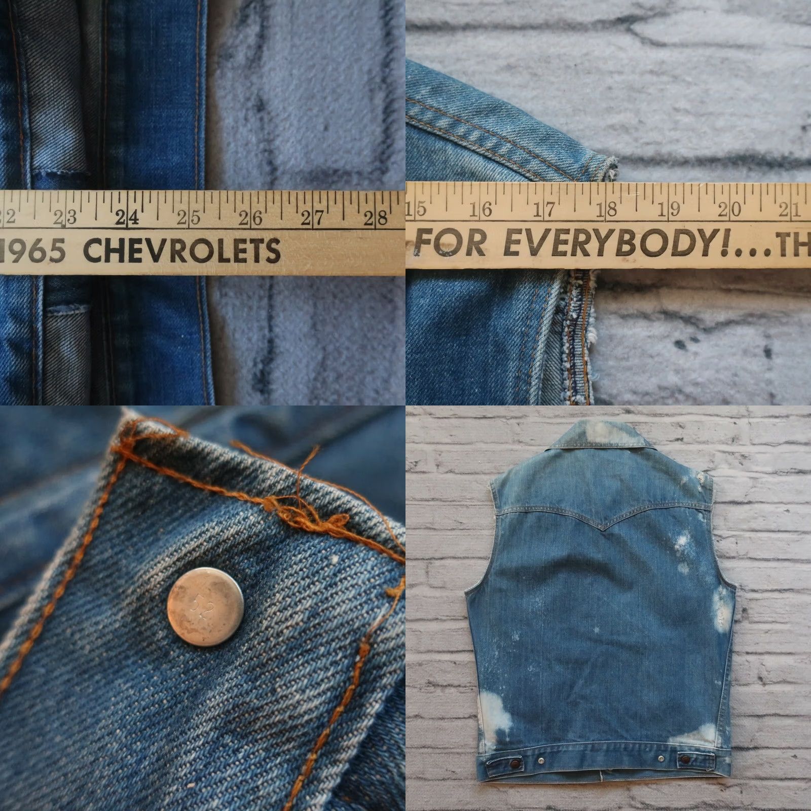Levi's Vintage Levi's Denim Trucker Jean Jacket Vest 40 Light Wash Men Jacket USA 70509-0616 Size US 40 / EU 56 - 8 Thumbnail