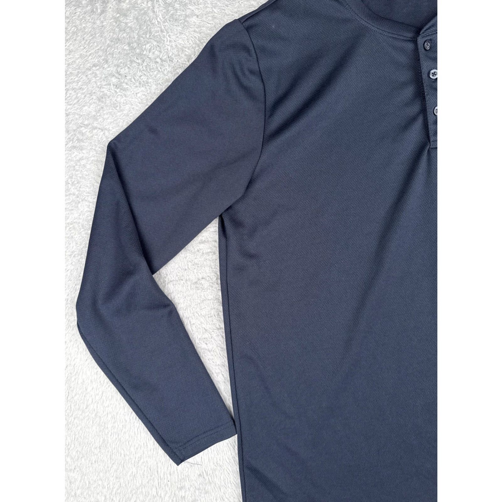 Vintage Snap-on Logo Shirt Men XL Blue Long Sleeve Henley Performance Work Top Polyester Size US XL / EU 56 / 4 - 3 Thumbnail