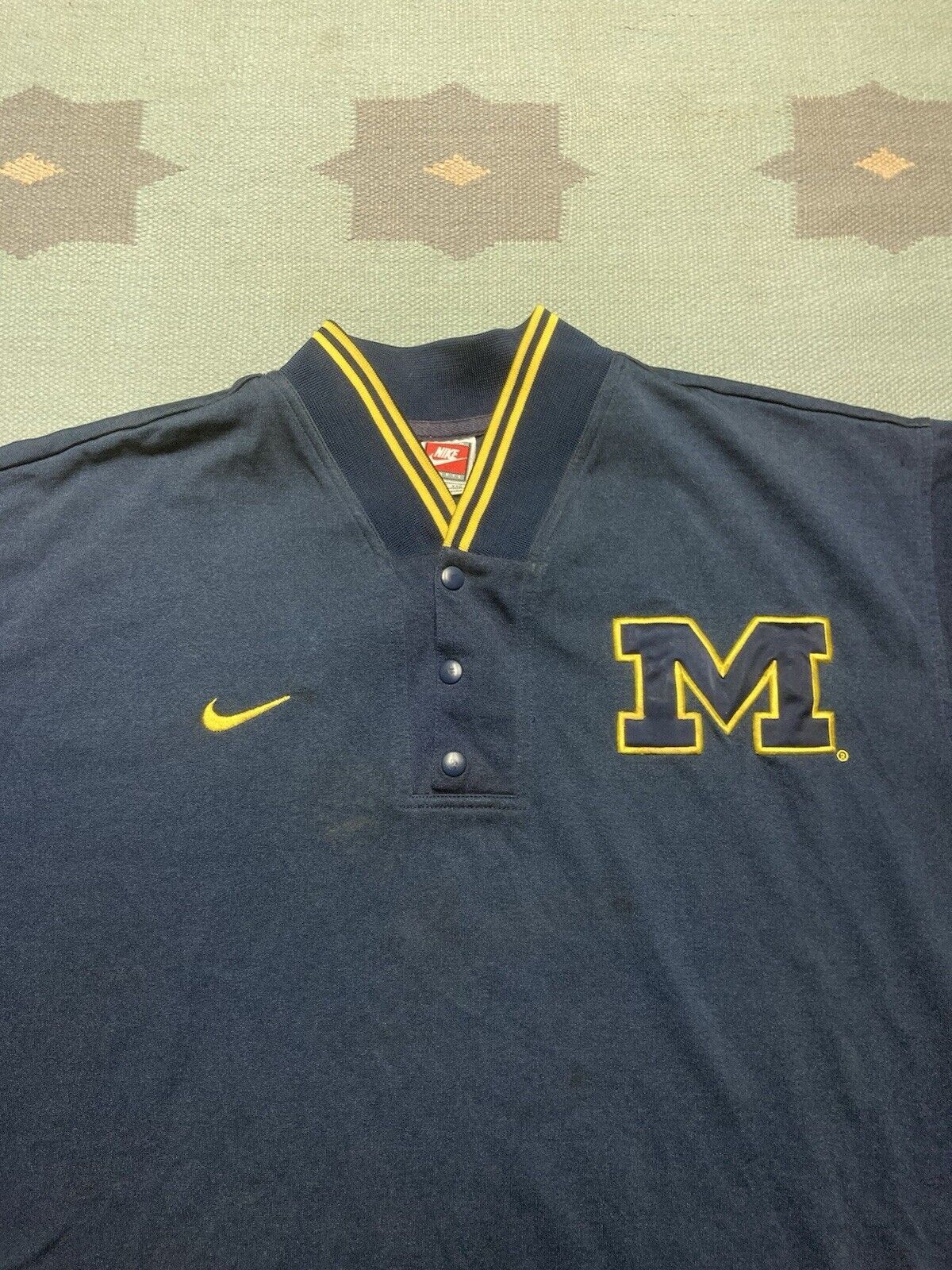 Nike × Vintage Nike warmup shooting shirt university of Michigan swoosh XXL Size US XXL / EU 58 / 5 - 4 Thumbnail