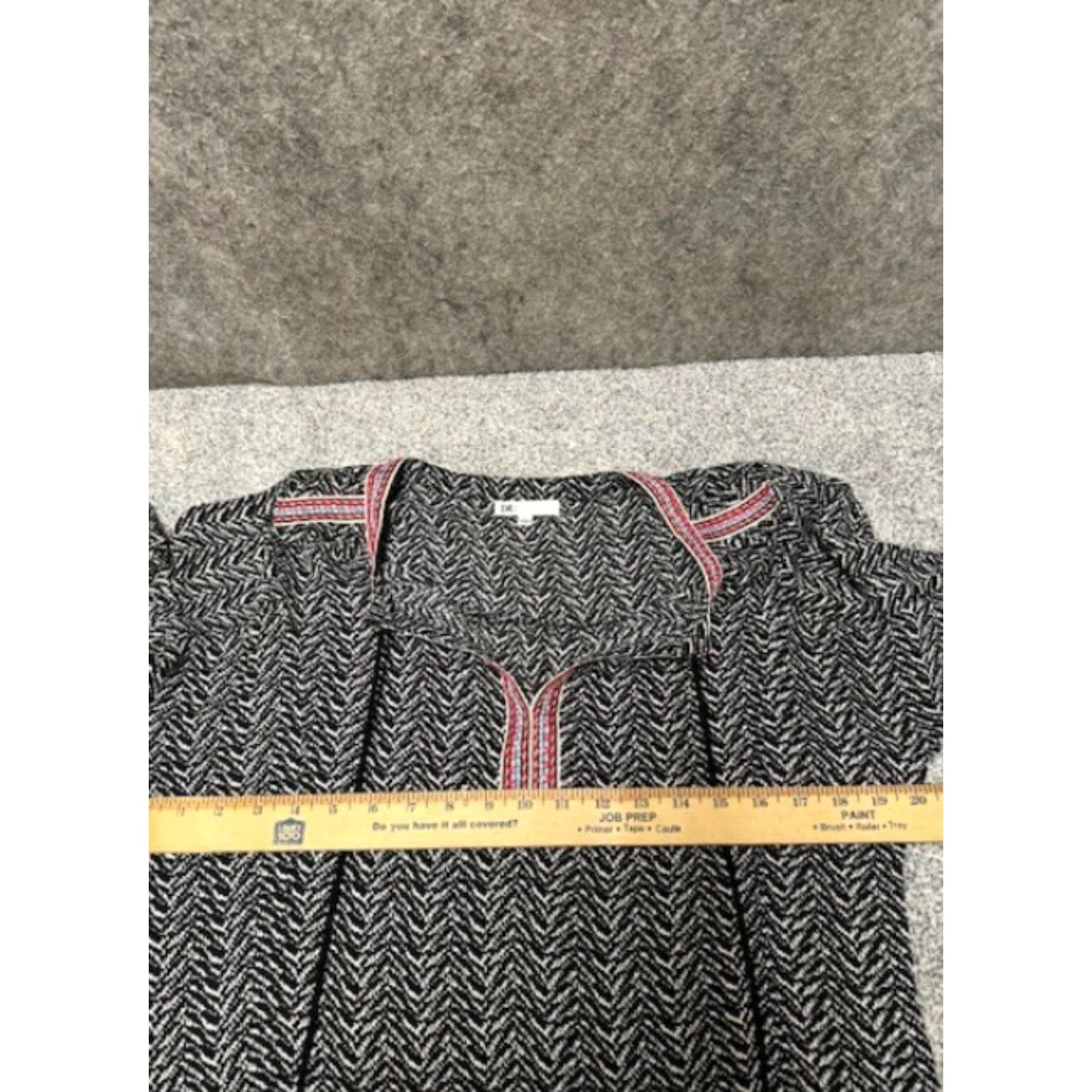 Vintage VINTAGE 90s Y2K Tassled Blouse Geometric Southwestern Boho Fairy Whimsigoth Medium Black Daniel Rainn Blouse Women M/Regular Womens Size M / US 6-8 / IT 42-44 - 7 Thumbnail
