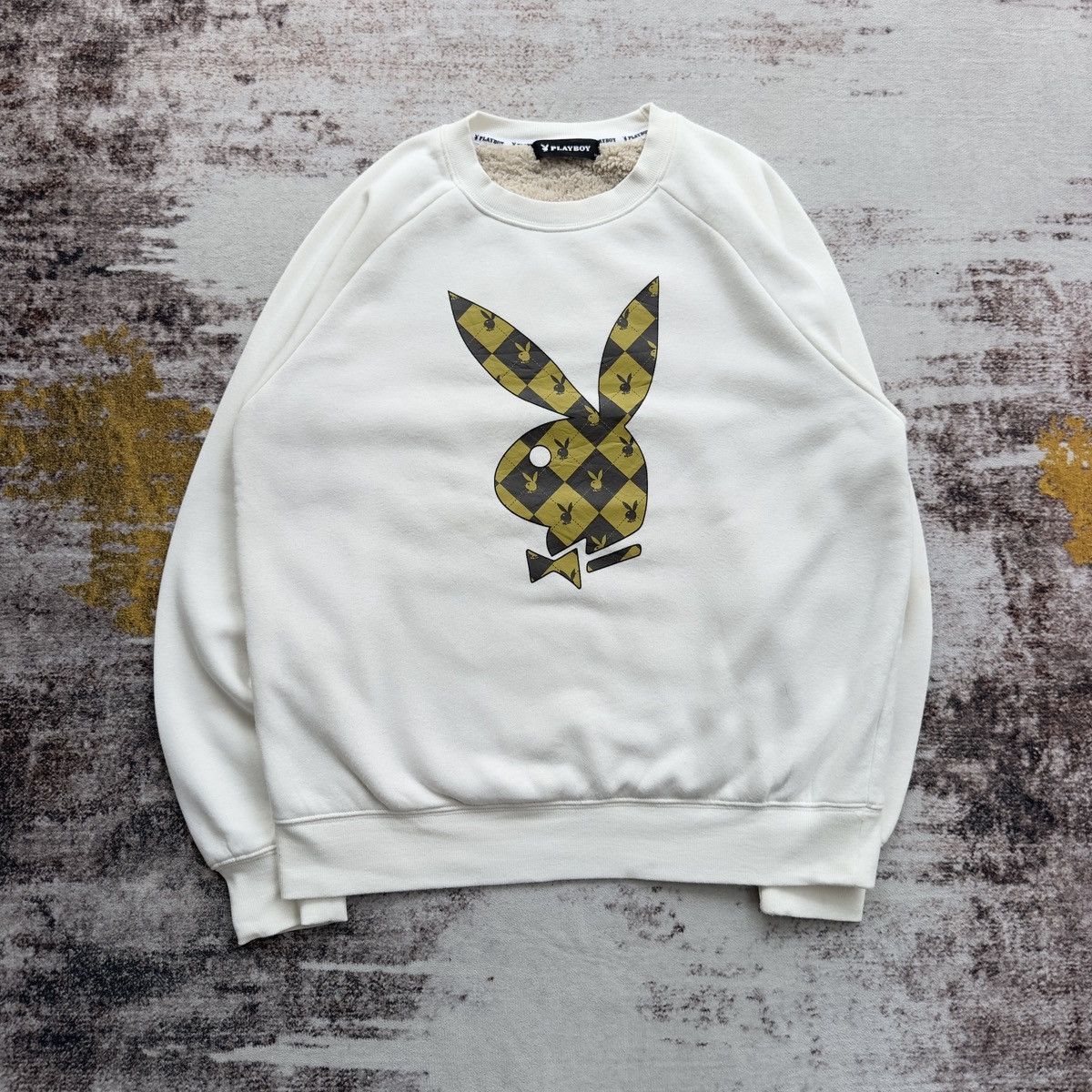 Playboy VINTAGE PLAYBOY ARGYLE BIG BUNNY LOGO SWEATSHIRT Size US M / EU 48-50 / 2 - 2 Thumbnail