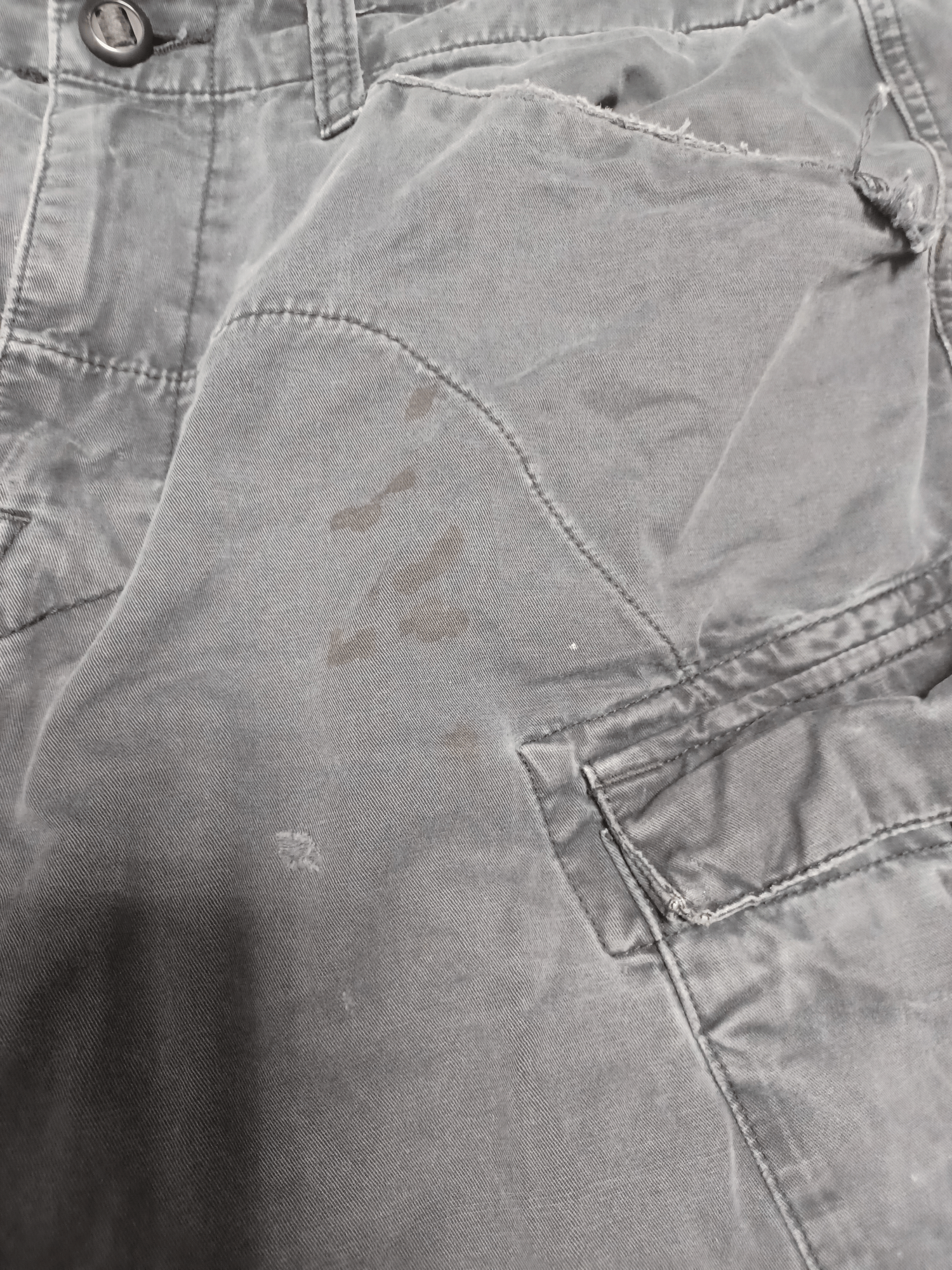 G-Star FADED DISTRESSED DIRTY G STAR RAW CARGO MULTIPOCKET PANTS Size US 34 / EU 50 - 3 Thumbnail