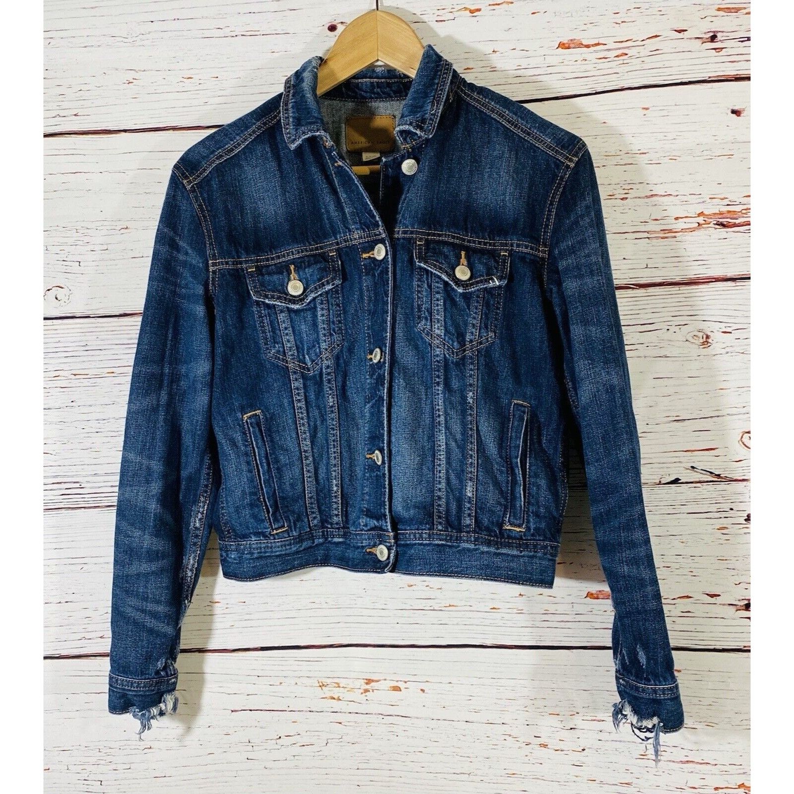American Eagle Outfitters AE American Eagle Denim Jean Jacket Womens Sz Extra Small Co Size XS / US 0-2 / IT 36-38 - 1 Thumbnail