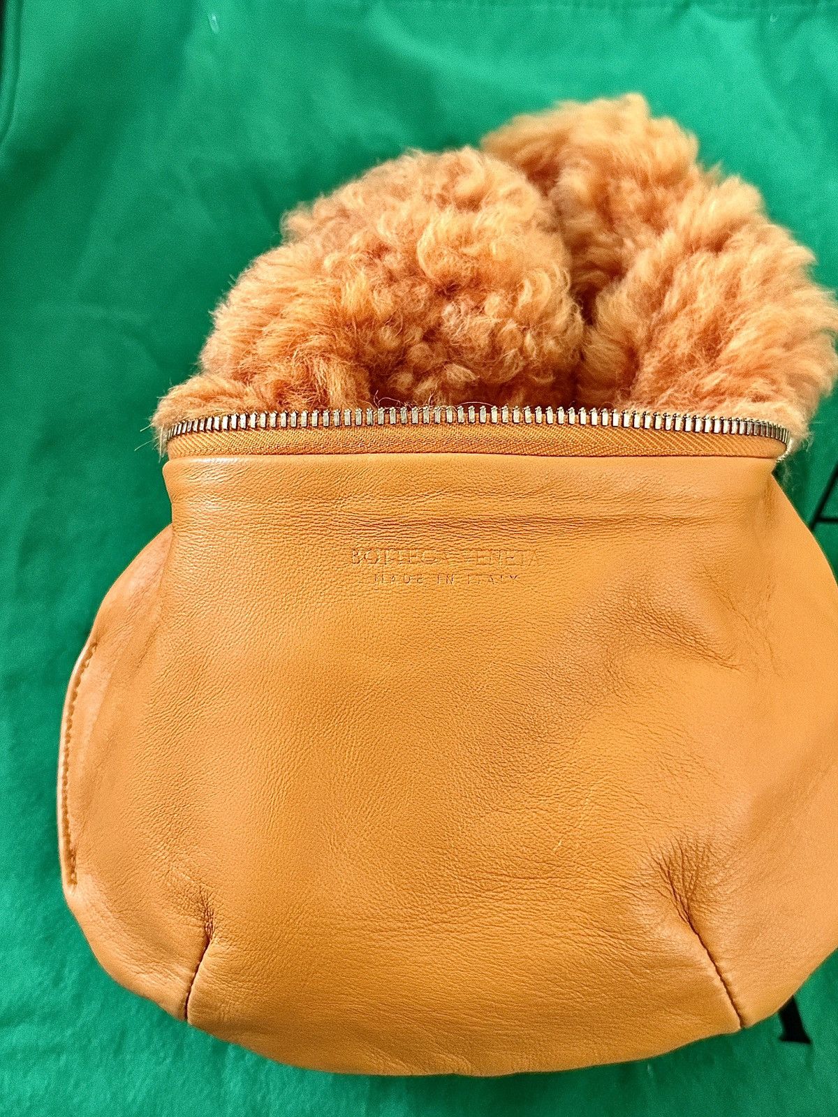 Bottega Veneta BOTTEGA VENETA Mini The Jodie - Orange Shearling Leather Bag Size ONE SIZE - 7 Thumbnail