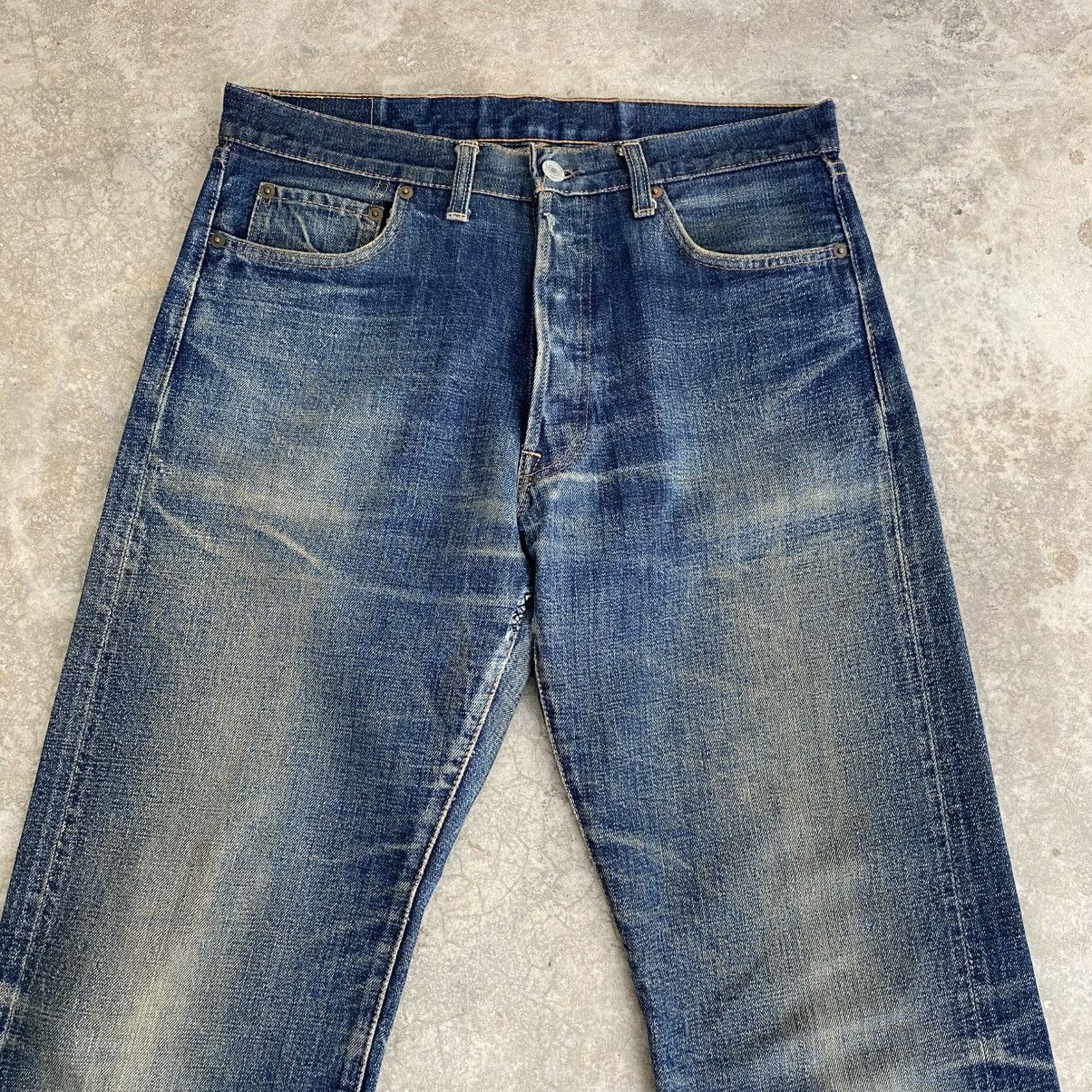 Denime Vintage 90’s Denime Japan Faded Blue Selvedge Jeans Size US 32 / EU 48 - 4 Thumbnail