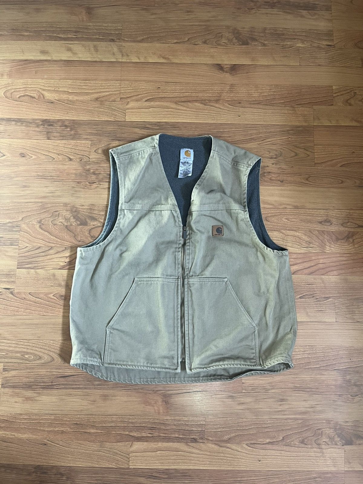 Carhartt × Vintage Vintage Carhartt Tan Vest Size US XL / EU 56 / 4 - 1 Thumbnail