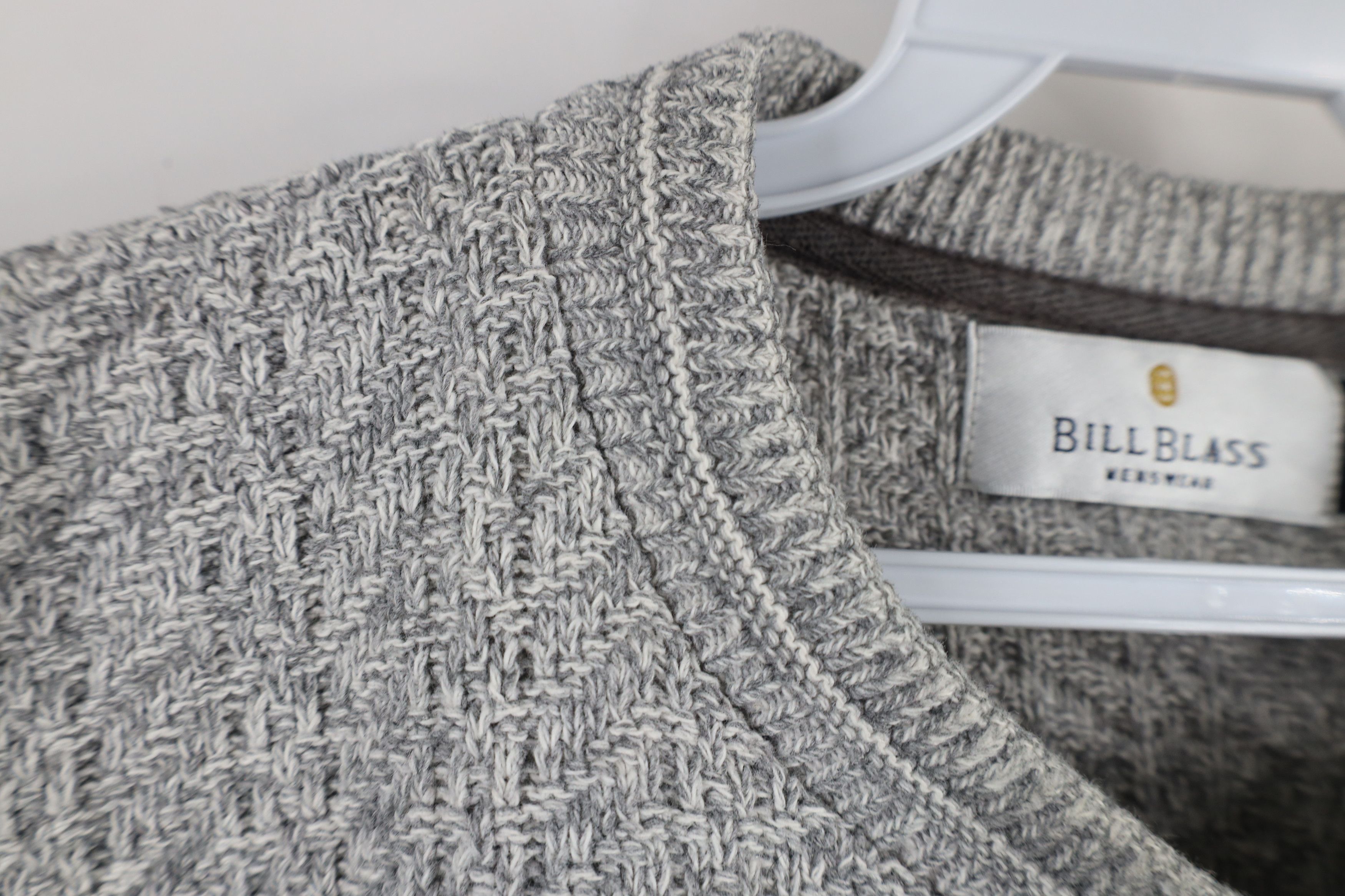 Vintage Vintage 90s Streetwear Framed Textured Knit Sweater Gray Size US M / EU 48-50 / 2 - 6 Thumbnail