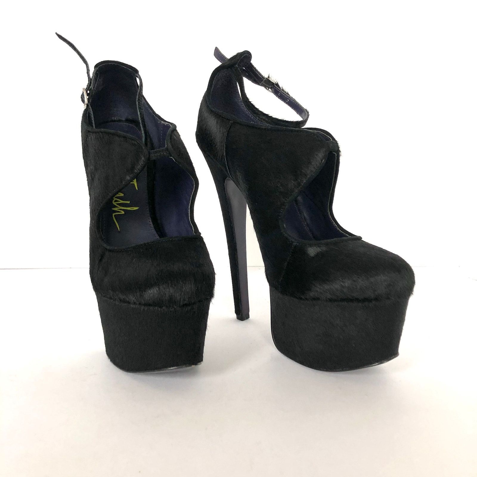 Other London Trash Candy Platform Heels Calf Hair Black Size US 8 / IT 38 - 6 Thumbnail