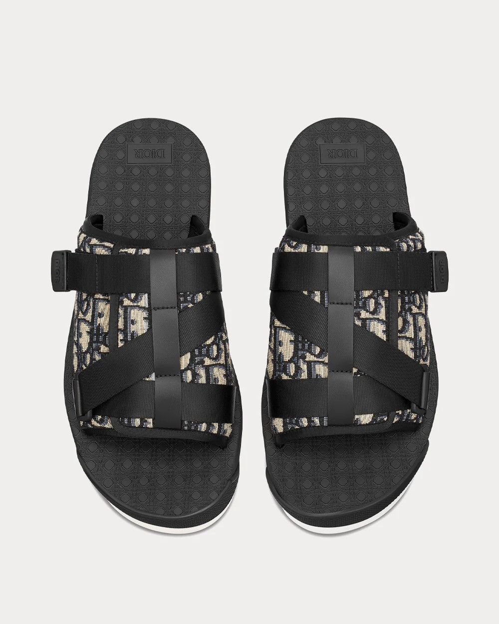 Dior os11x1225 Alpha Sandals in Black/Beige Size US 8 / EU 41 - 2 Thumbnail