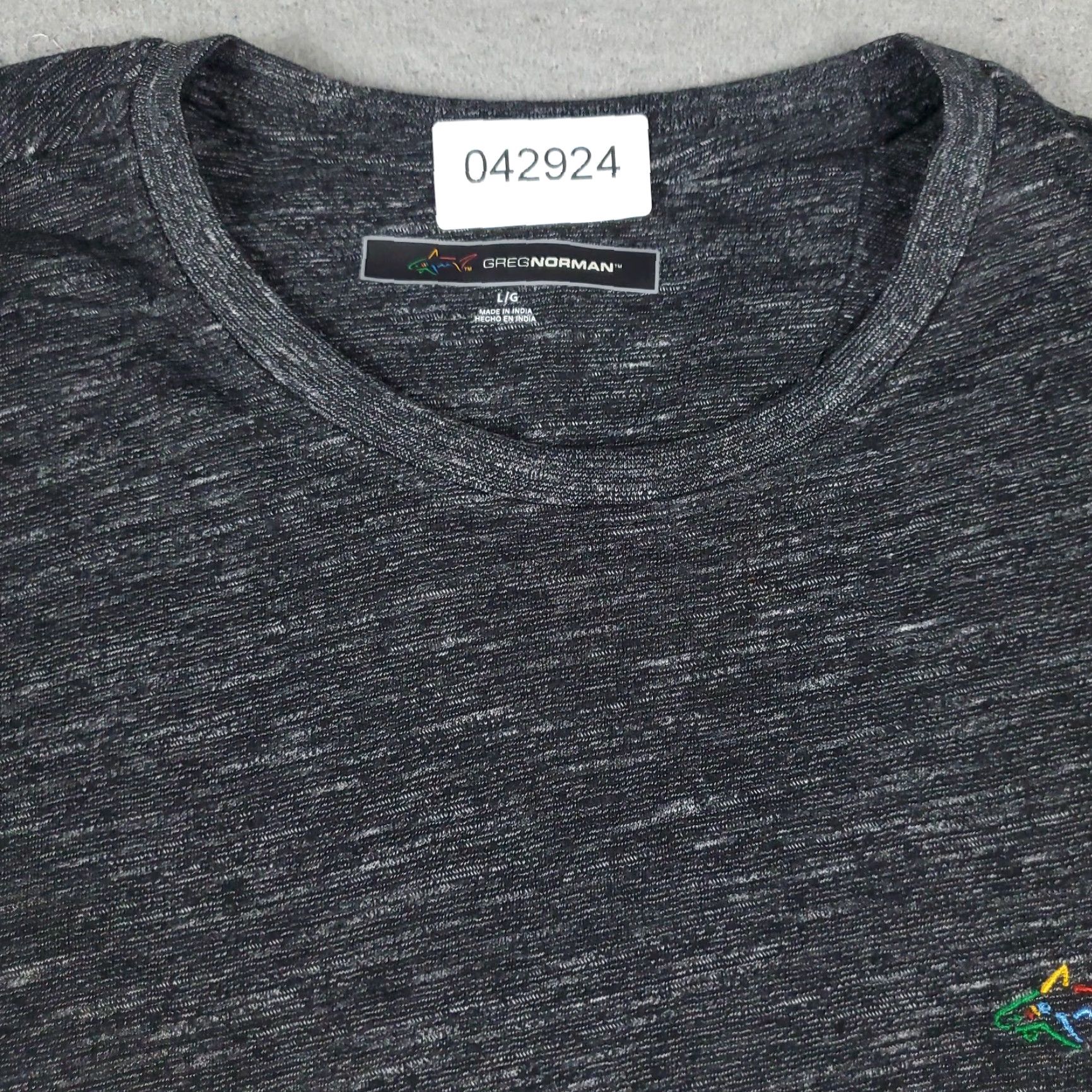 Logo 7 Greg Norman T Shirt Mens Large Gray Shark Logo Casual Short Sleeve Size US L / EU 52-54 / 3 - 3 Thumbnail