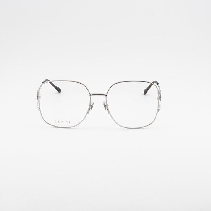 Gucci Gucci GG1019O 002 Eyeglasses Silver 58mm Square Frame Size ONE SIZE - 2 Thumbnail