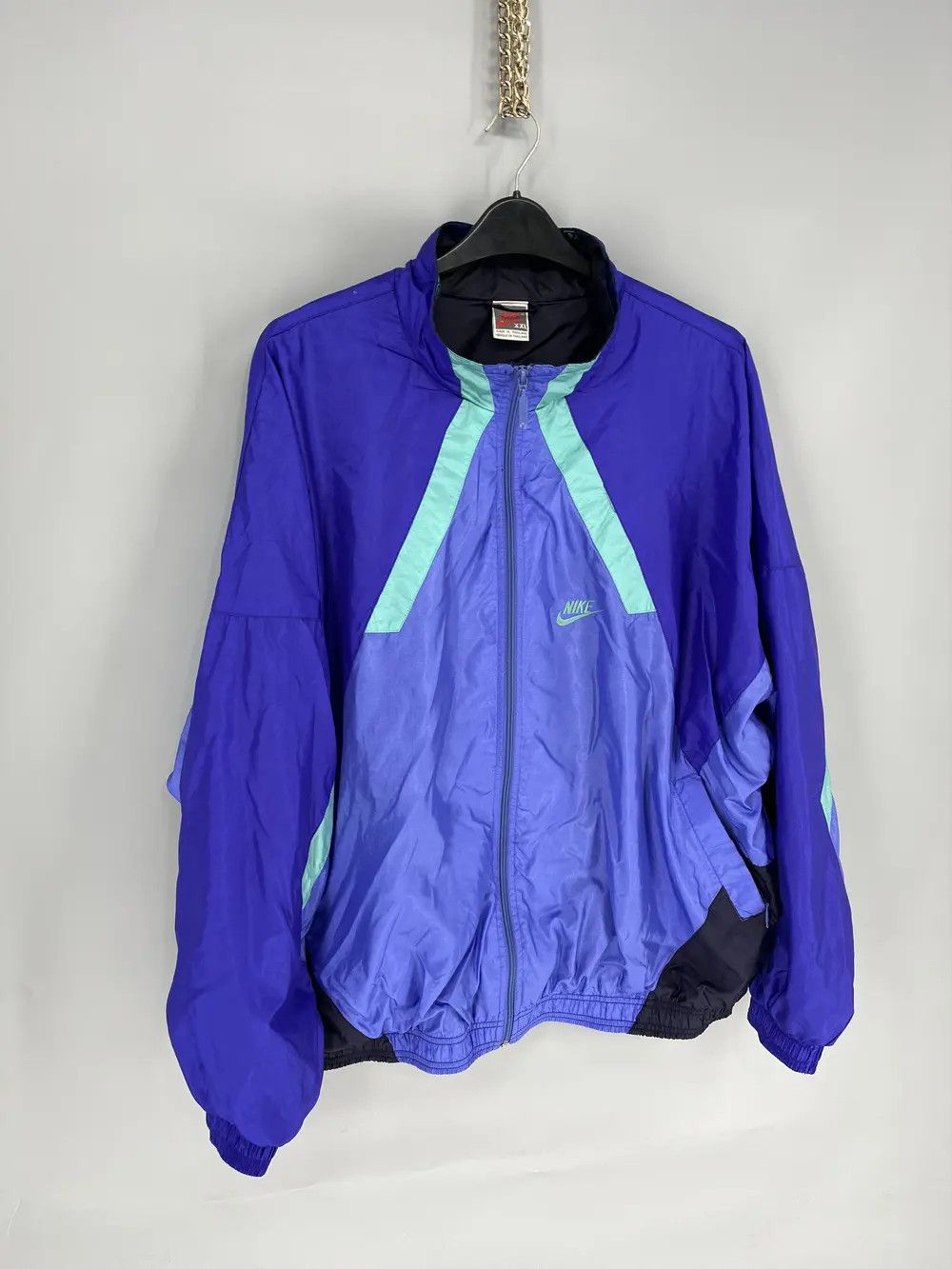 Vintage 80s Vintage Nike Just do it Nylon Track Top Jacket Size US XXL / EU 58 / 5 - 2 Thumbnail