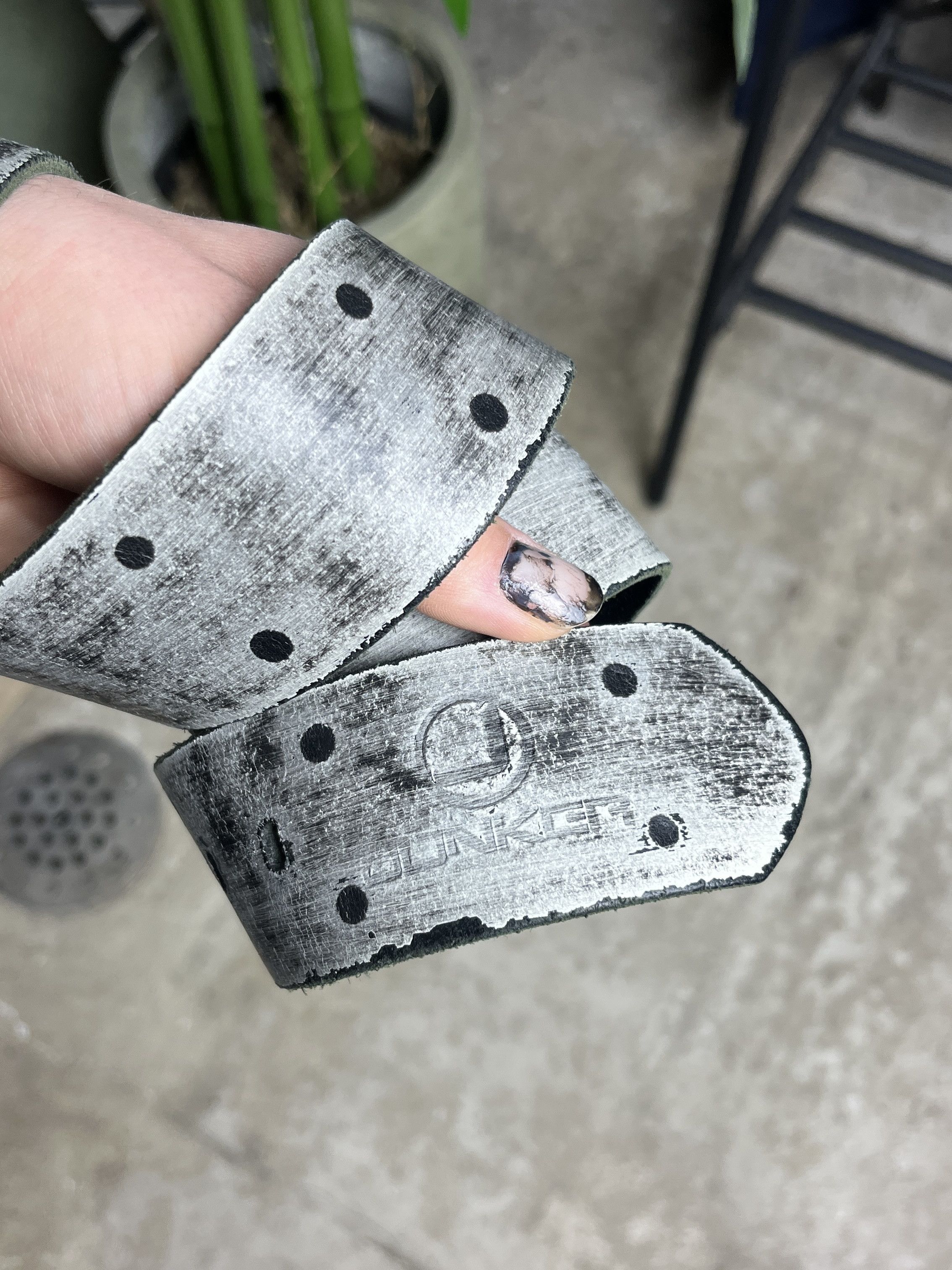 Other GREY PERFORATED LEATHER BELT - № 4522 Size ONE SIZE - 4 Thumbnail