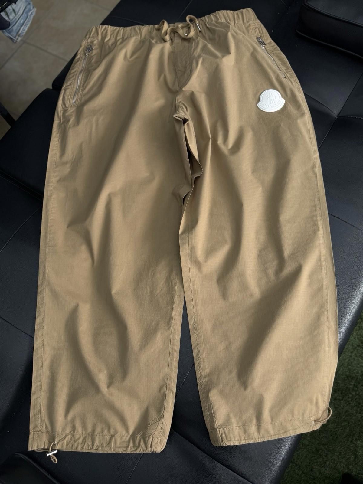 Moncler Moncler Tan Baggy Men Track Pants Size 54 100% Authentic Size US 44 / EU 60 - 2 Thumbnail
