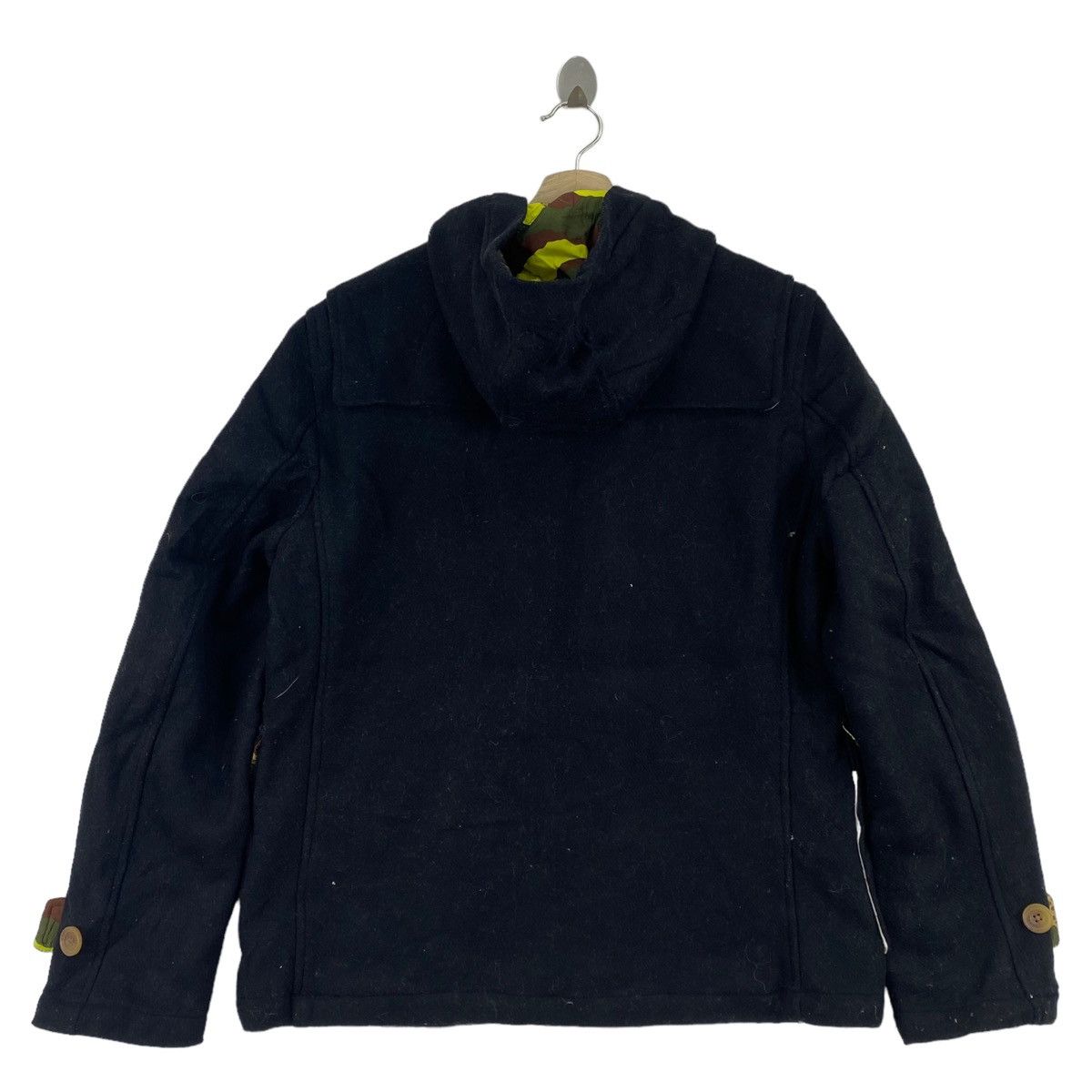 Xlarge XLARGE LOS ANGELES Camouflage Black Hooded Wool Duffle Coat Size US M / EU 48-50 / 2 - 4 Thumbnail