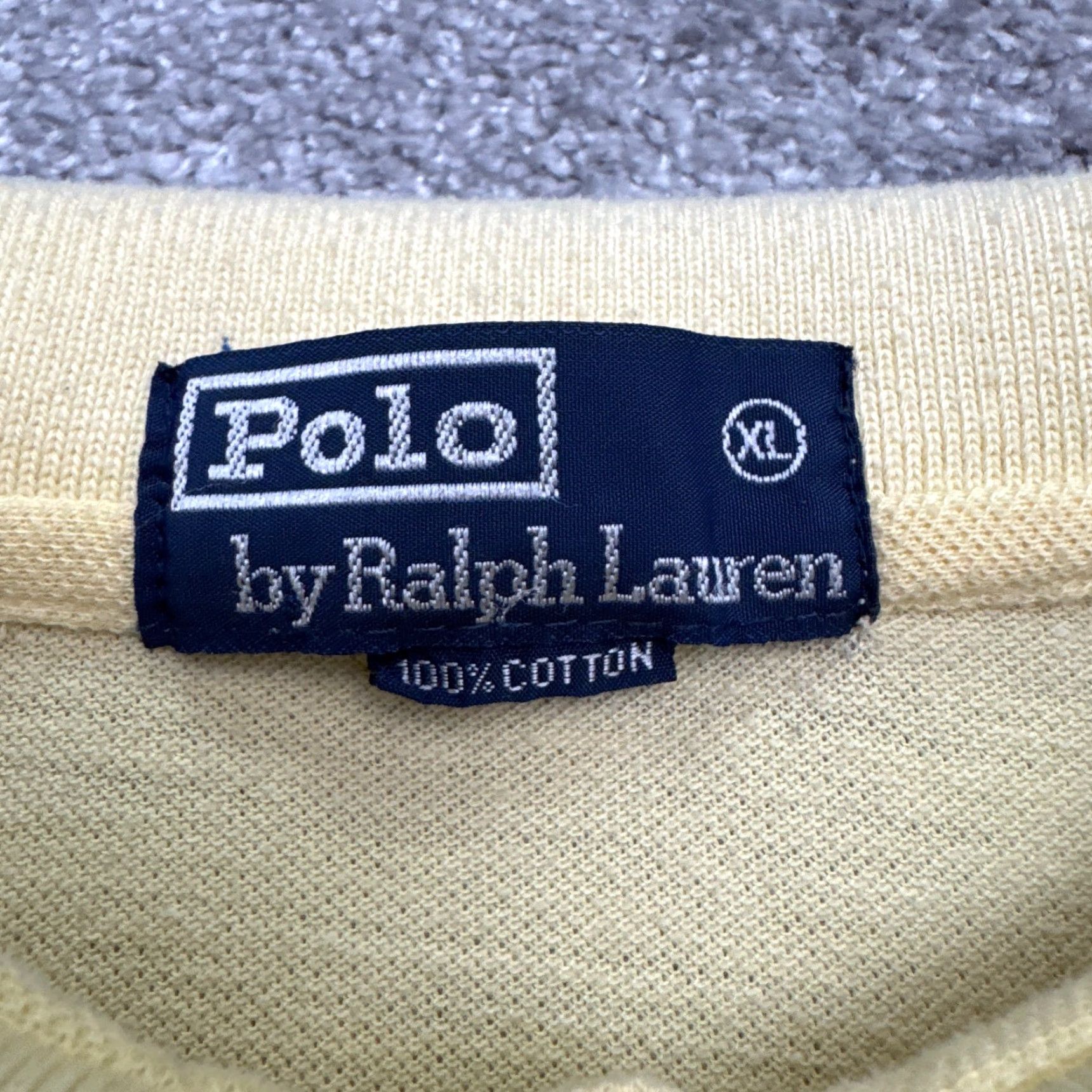 Polo Ralph Lauren Vintage Polo Ralph Lauren Polo Shirt Mens XL Yellow Blue Logo Short Sleeve Cotton Size US XL / EU 56 / 4 - 7 Thumbnail