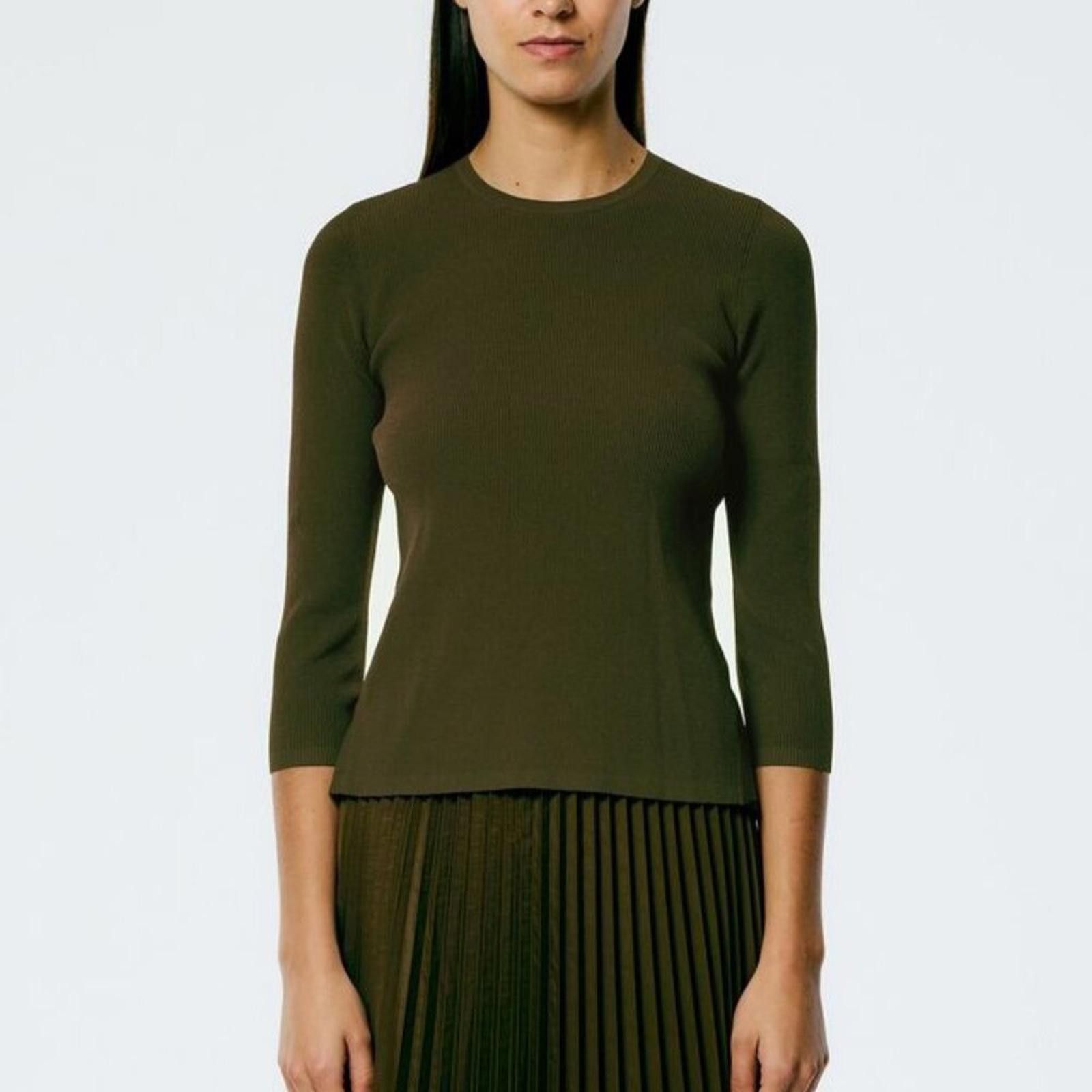 Tobias Birk Nielsen Tibi Giselle Stretch Sweater Circle Openback Pullover Size XL / US 12-14 / IT 48-50 - 6 Thumbnail