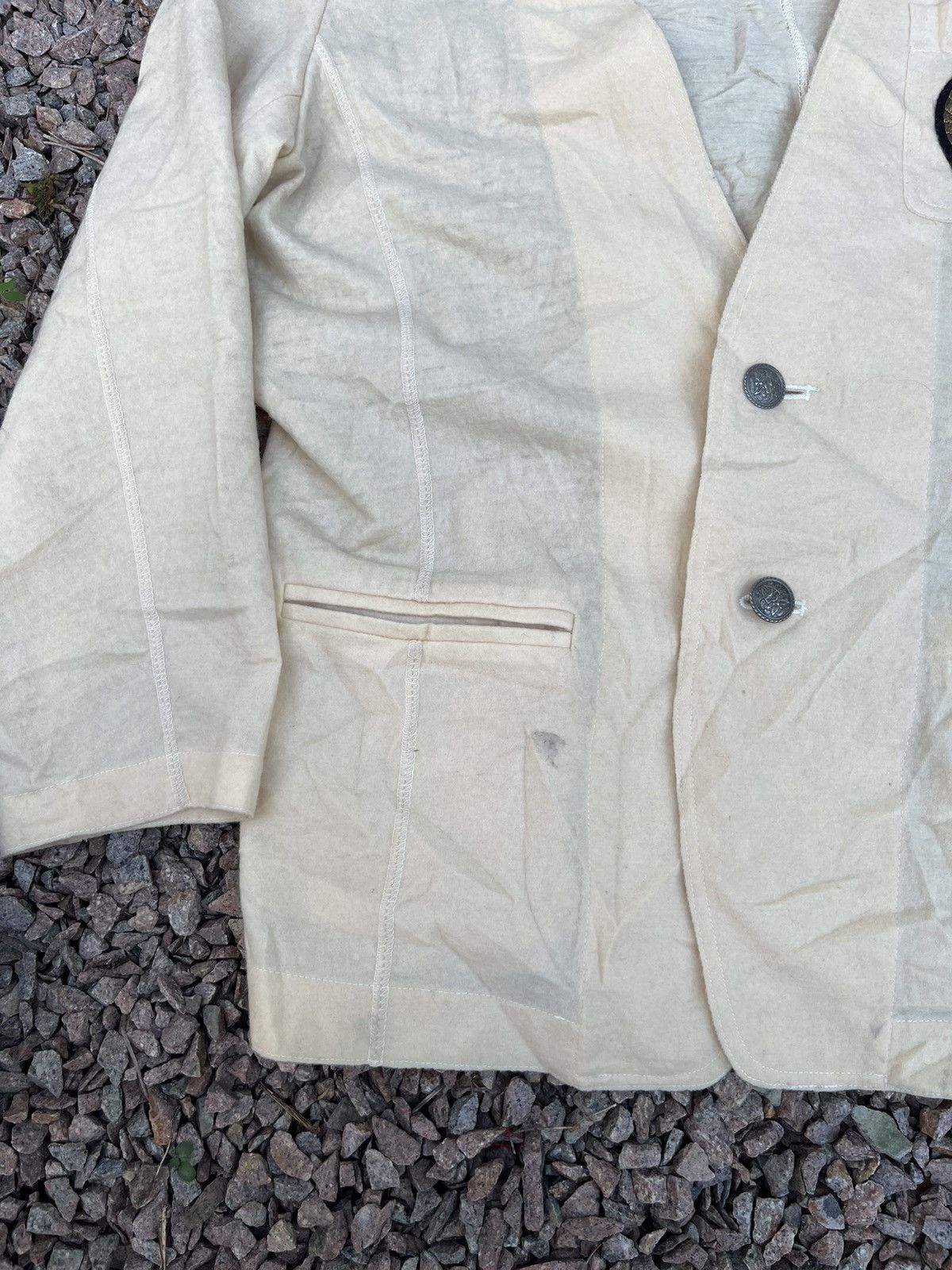 Japanese Brand Japanese Designer Lautreamont Light Yellow Wool Outerwear Size US L / EU 52-54 / 3 - 5 Thumbnail